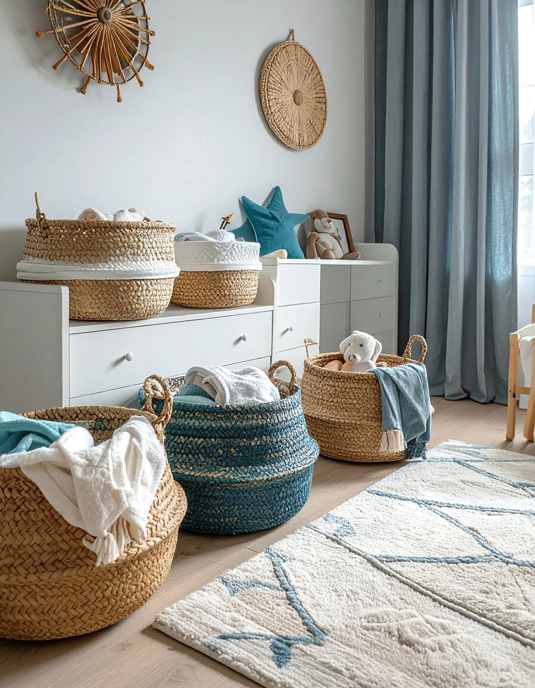 Woven Seagrass Storage Baskets