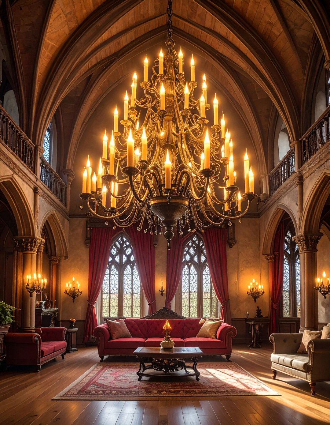 Wrought Iron Chandeliers and Lighting - 20 Castle Living Room Ideas for a Royal Ambiance