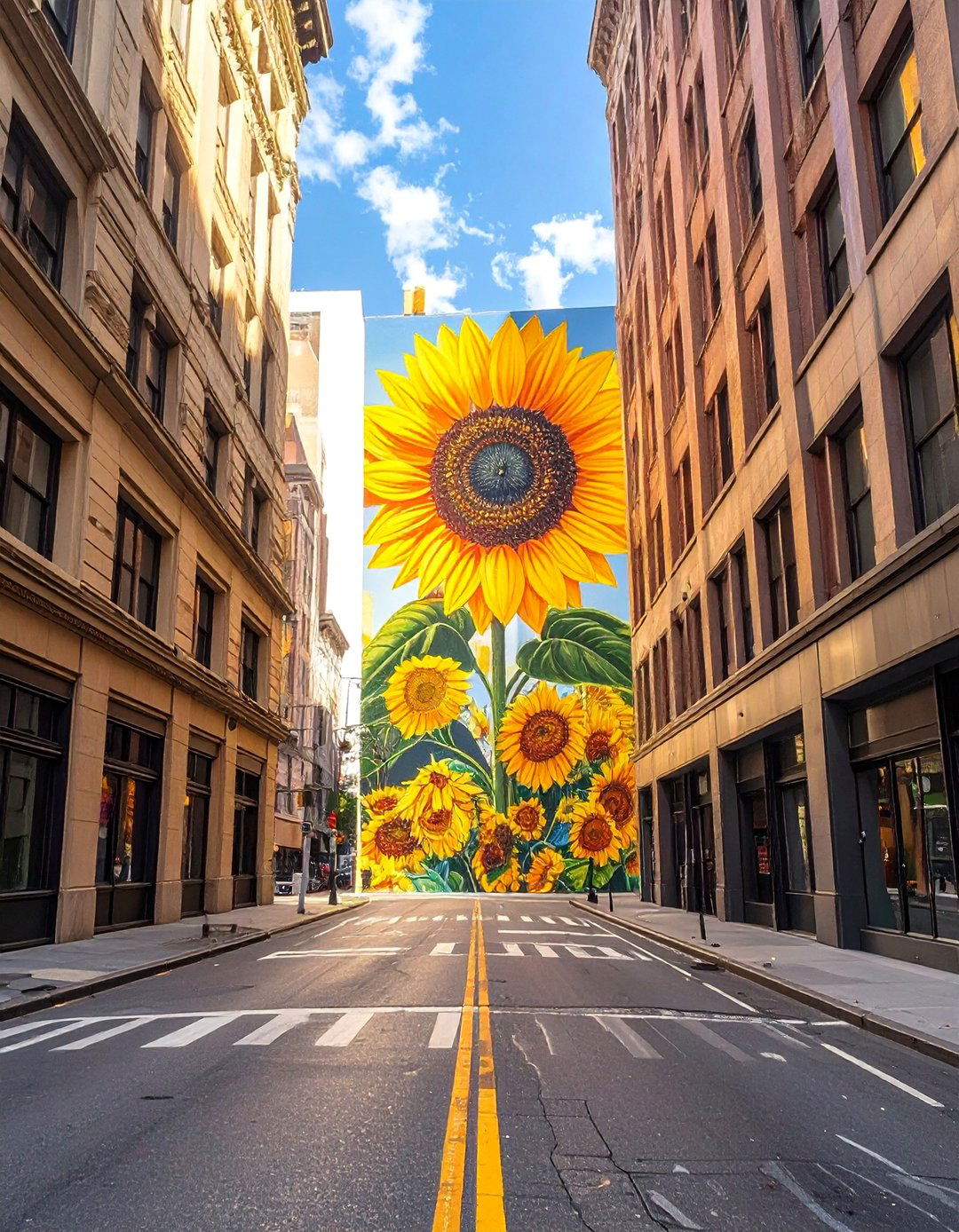 3D Anamorphic Flower Mural on a Building - 15 Flower Murals on Buildings Ideas for Urban Beauty