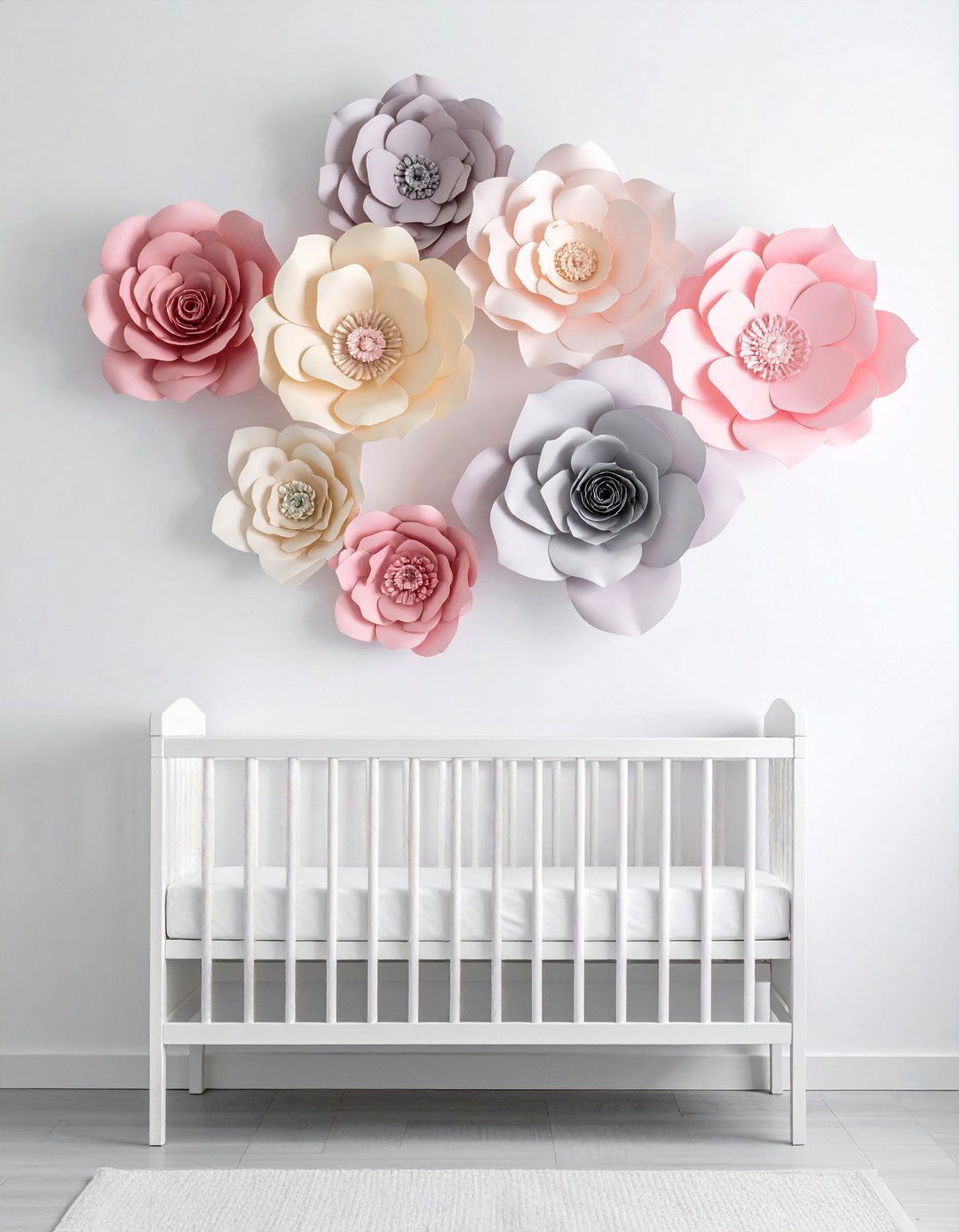 3D Paper Flower Floral Nursery Decor - 15 Floral Nursery Ideas for a Blooming Baby Room