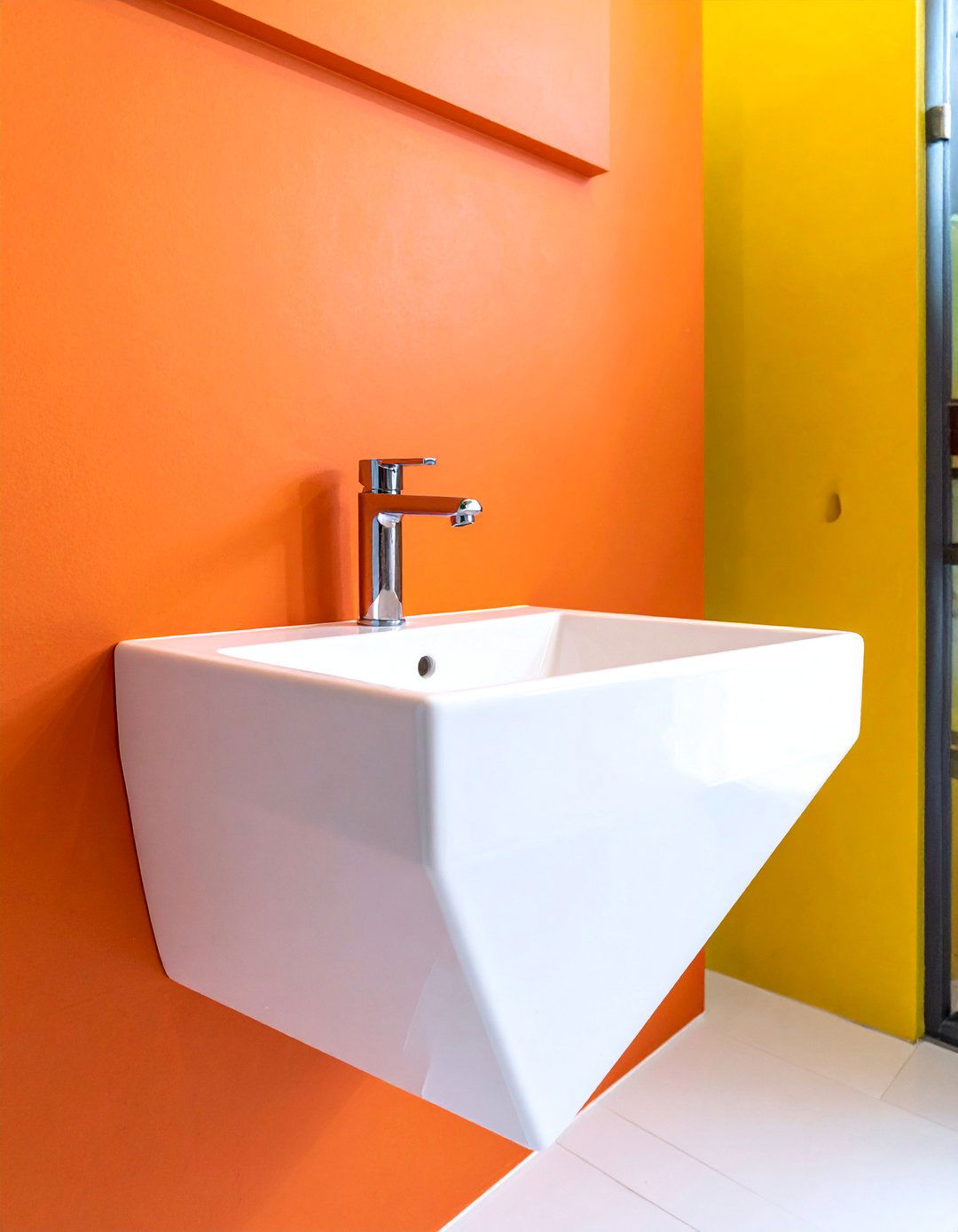 A Compact Corner Basin in a Small Ensuite Design - 25 Small Ensuite Design Ideas for Stylish Spaces