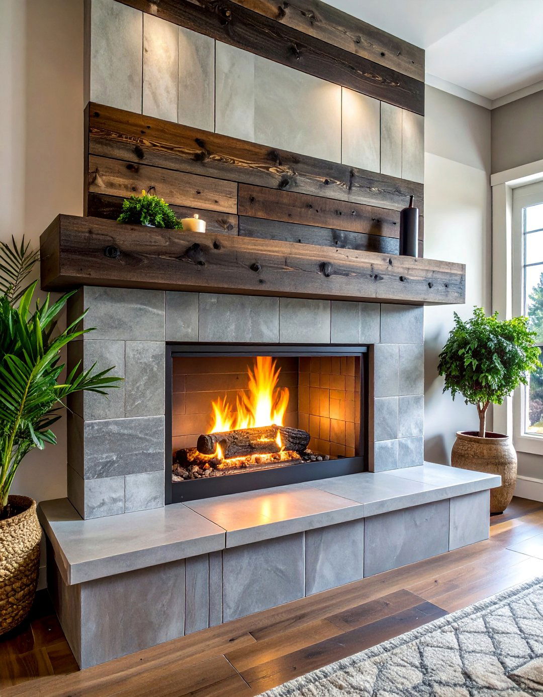 A Dark Wood Fireplace Mantel - 20 Dark Wood Interior Design Ideas for Your Home