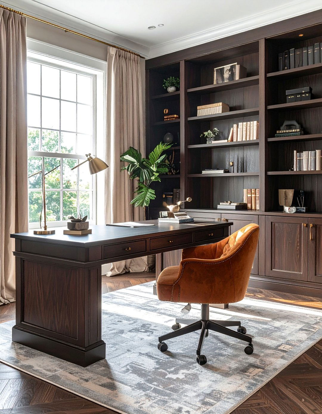 A Dedicated and Stylish Home Office Space - 20 Nancy Meyers Interior Design Ideas for Cozy Spaces