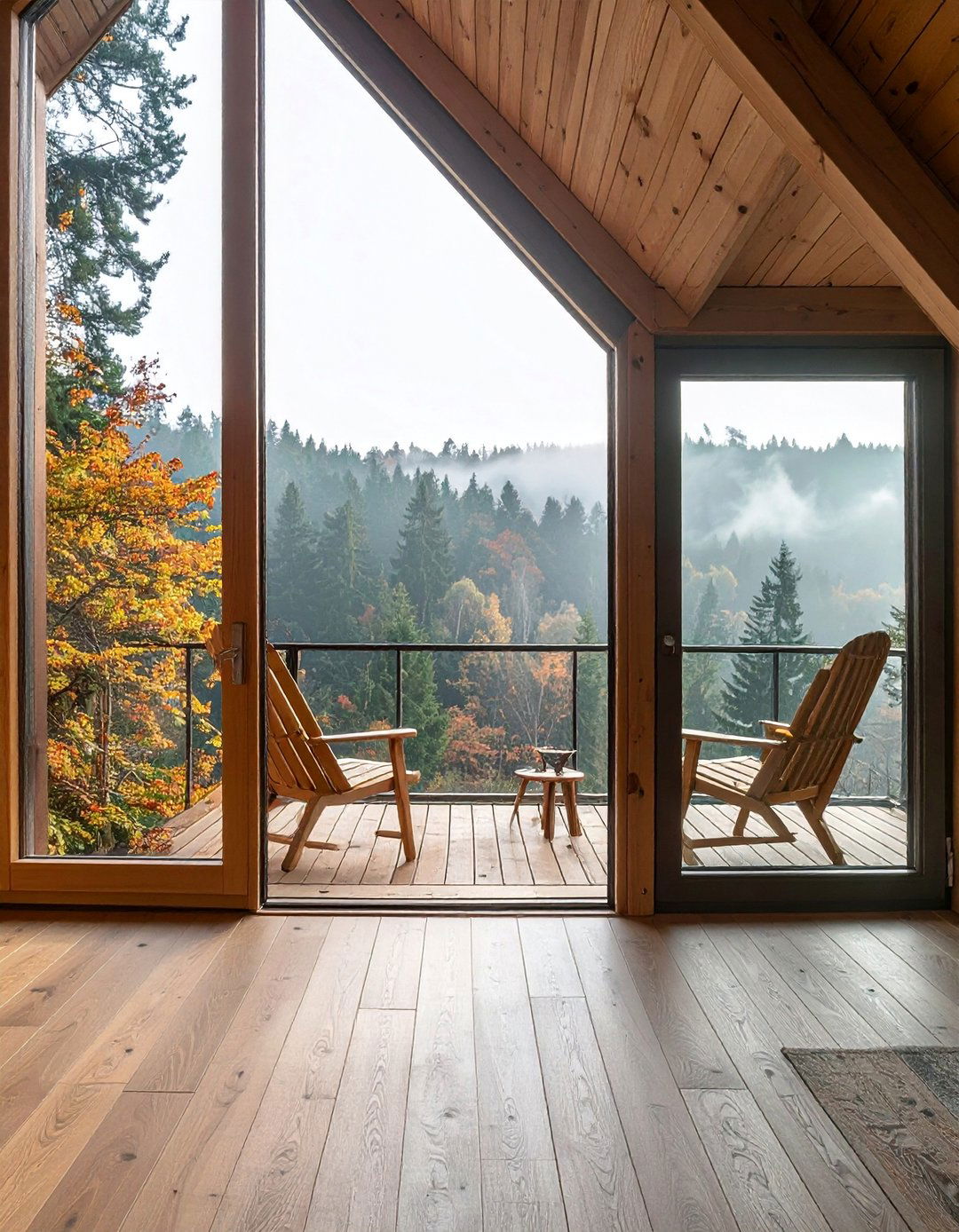 A Frame House With a Loft Bedroom Balcony - 20 A-Frame House With Balcony Design Ideas