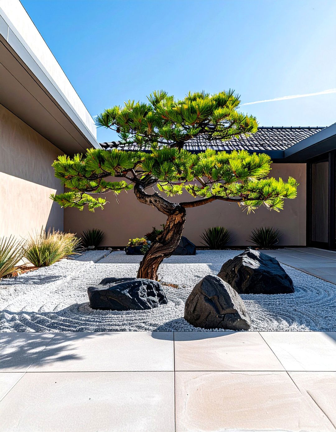 A Minimalist Desert Zen Garden - 20 Southwest Landscaping Ideas for Your Front Yard