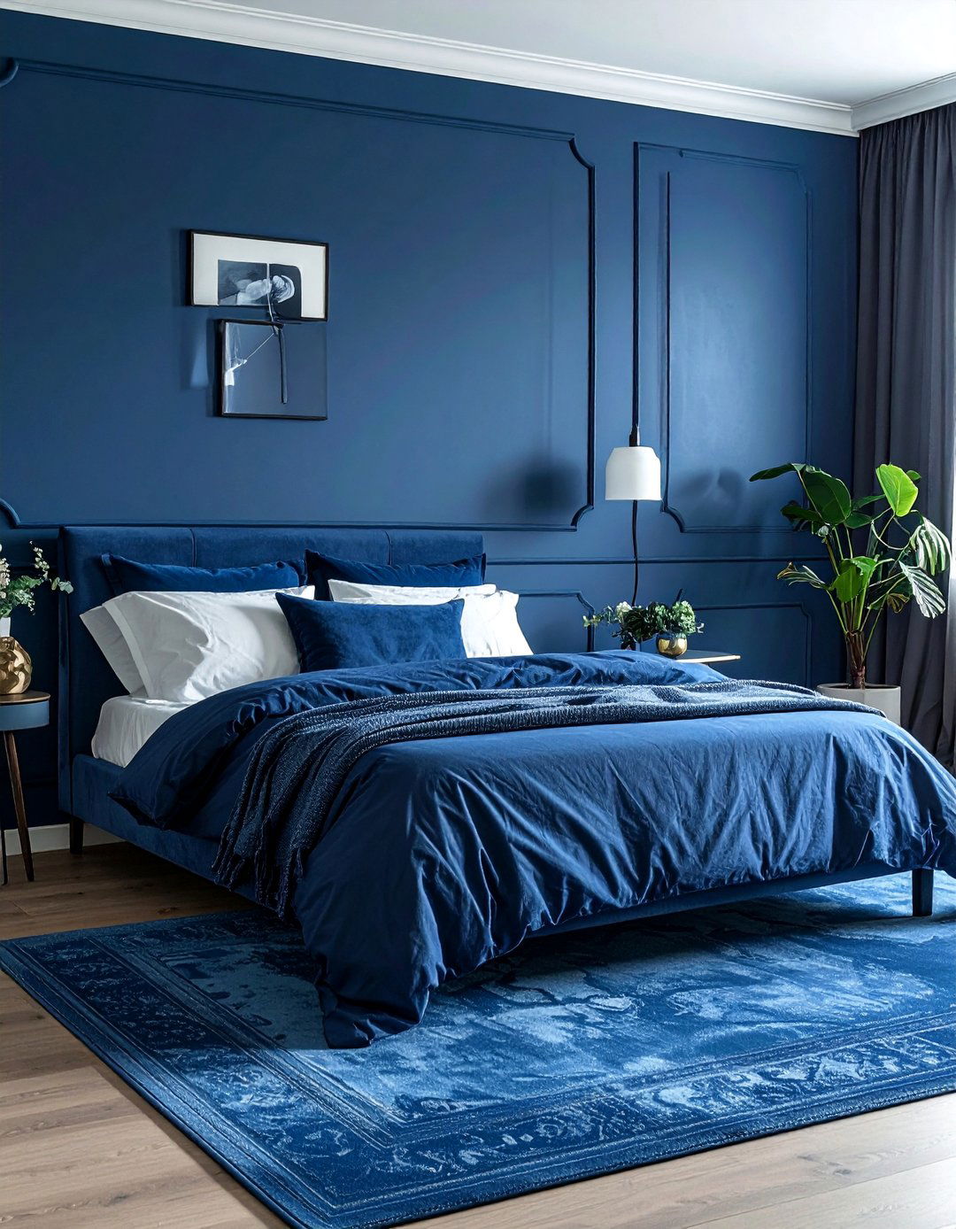 A Monochromatic Moody Blue Bedroom - 15 Moody Blue Bedroom Ideas for a Relaxing Retreat