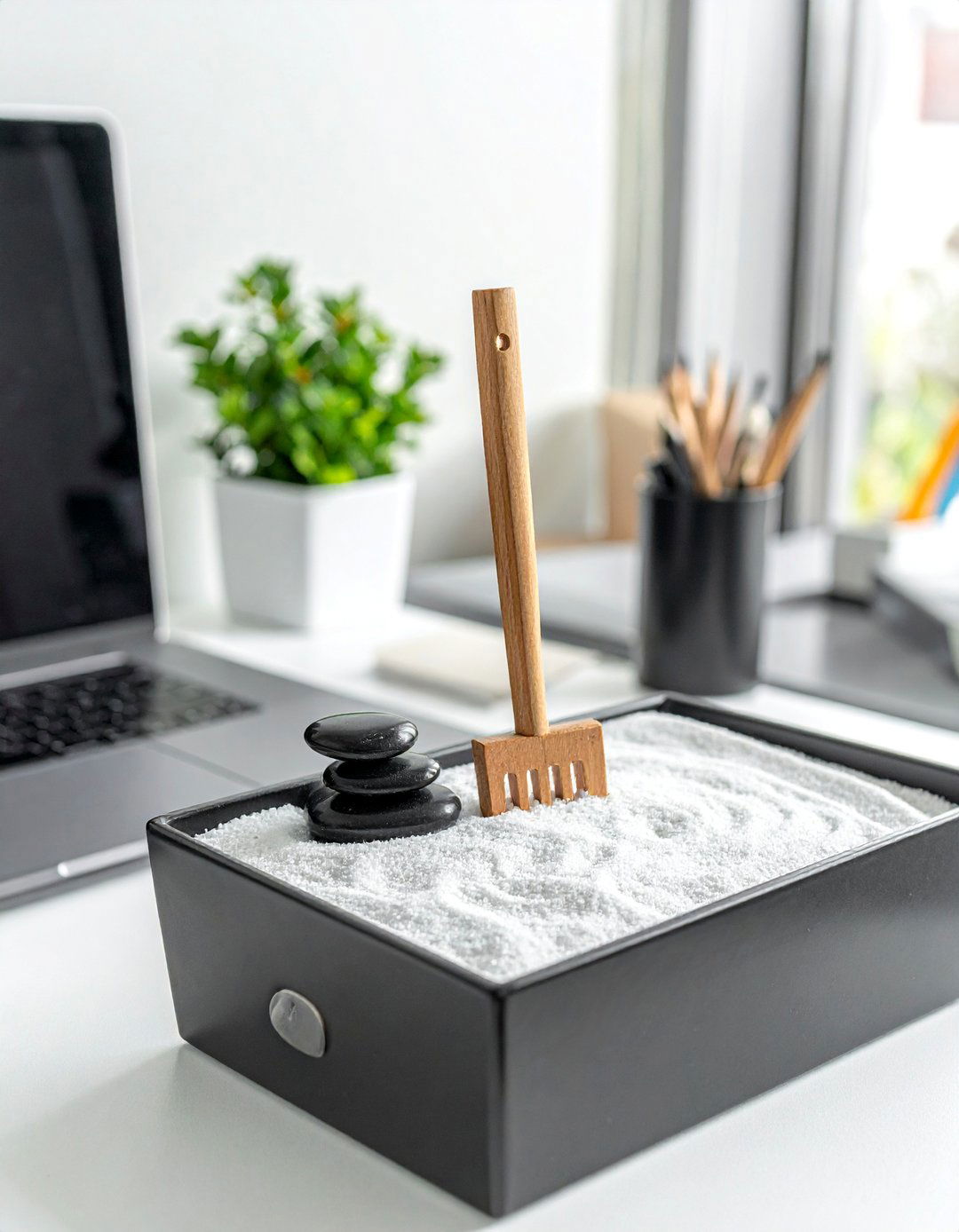 A Portable Indoor Desktop Zen Garden - 20 Small Zen Garden Ideas for a Peaceful Outdoor Retreat