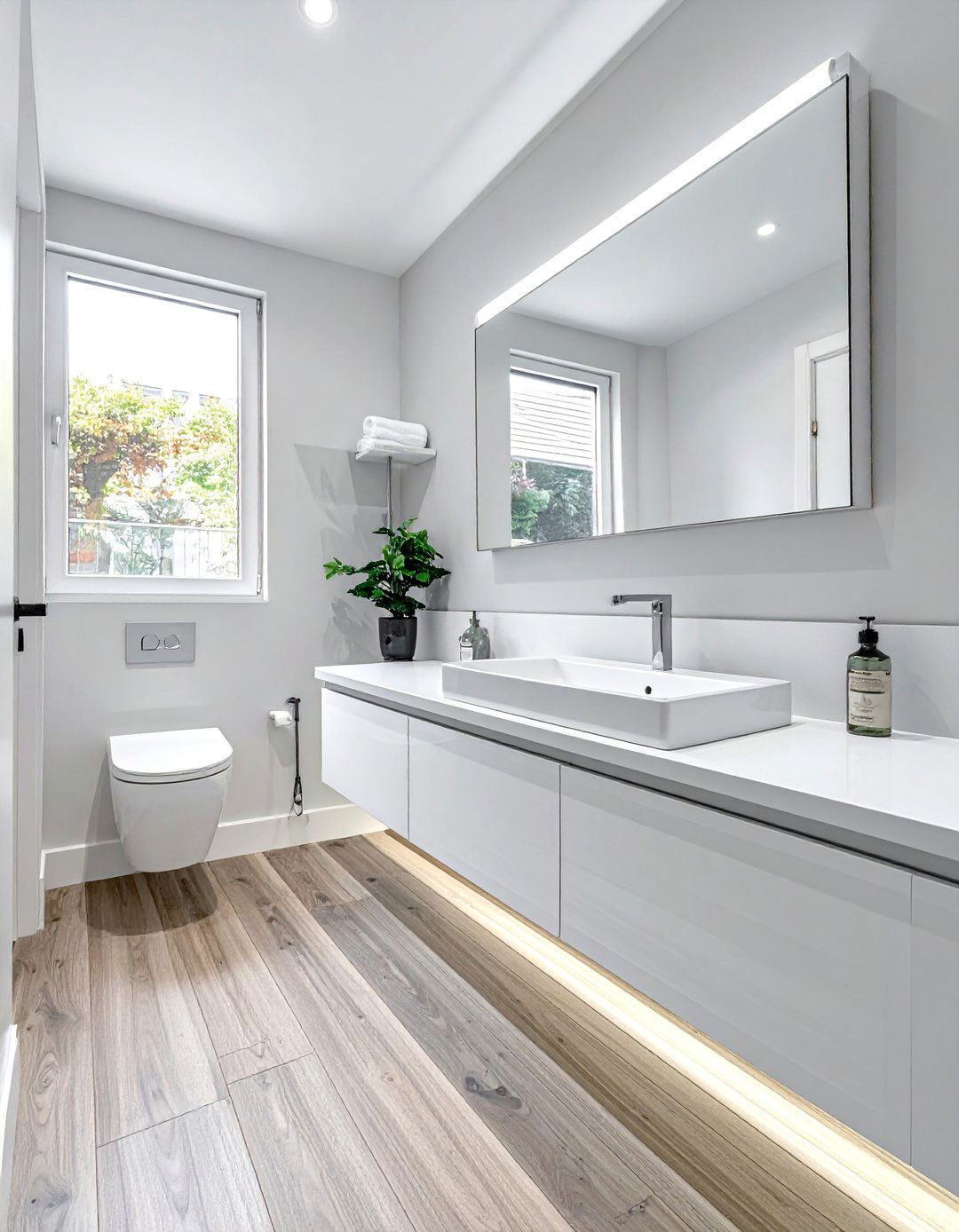 A Slimline Vanity Unit for a Small Ensuite Design - 25 Small Ensuite Design Ideas for Stylish Spaces