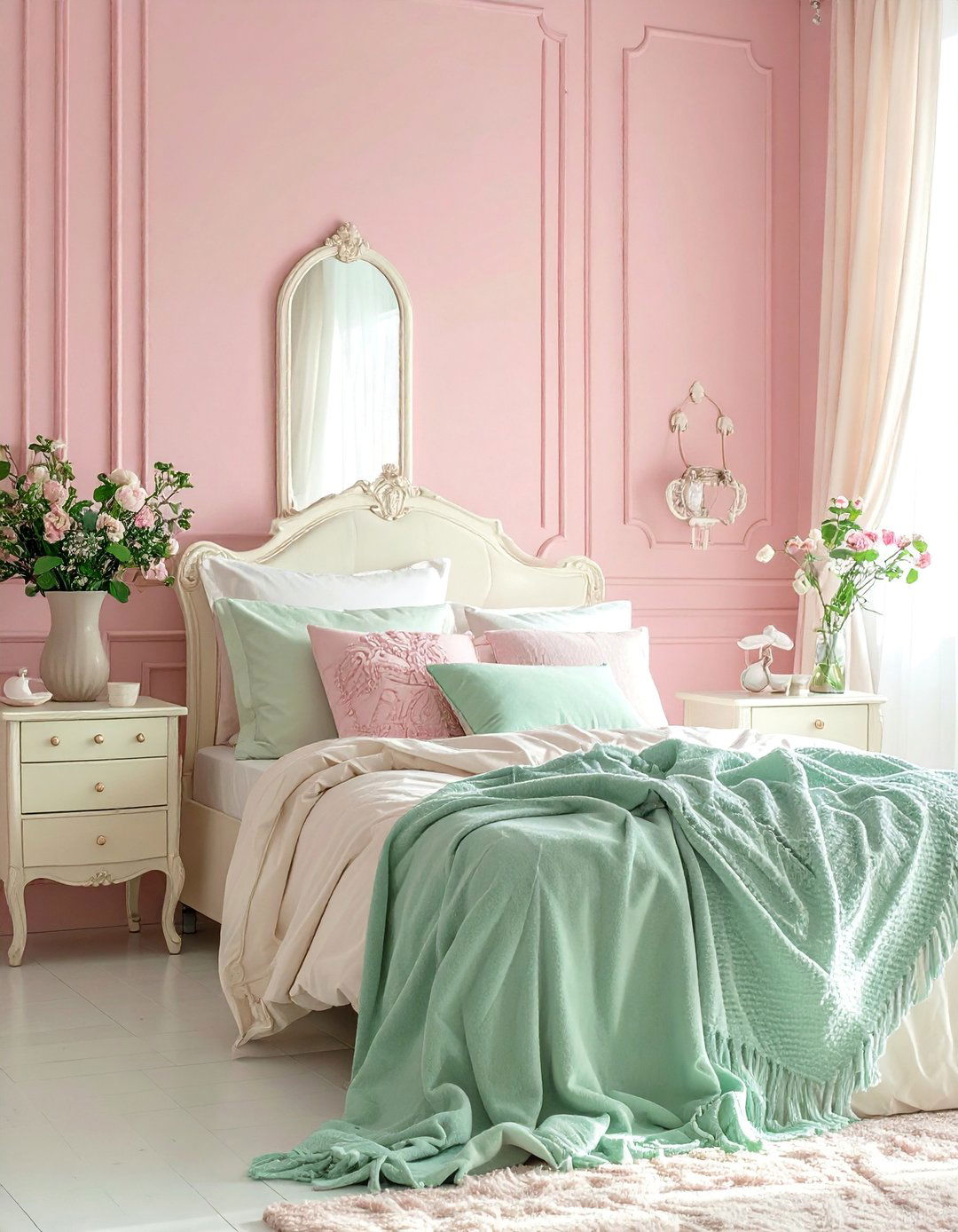 A Soft Pastel Color Palette for a Shabby Chic Bedroom - 20 Shabby Chic Bedroom Ideas for Timeless Elegance