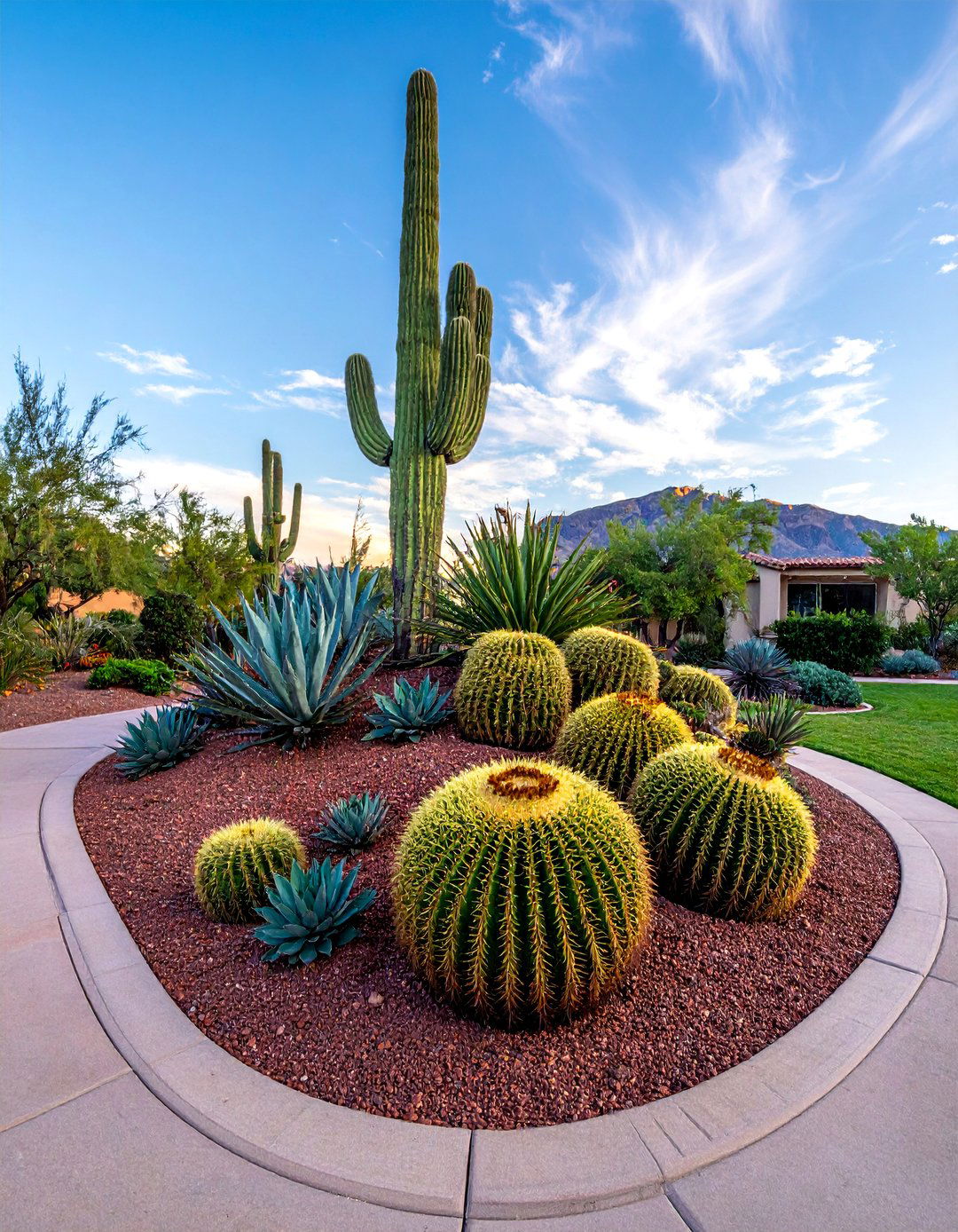 A Striking Cacti and Succulent Garden - 20 Southwest Landscaping Ideas for Your Front Yard