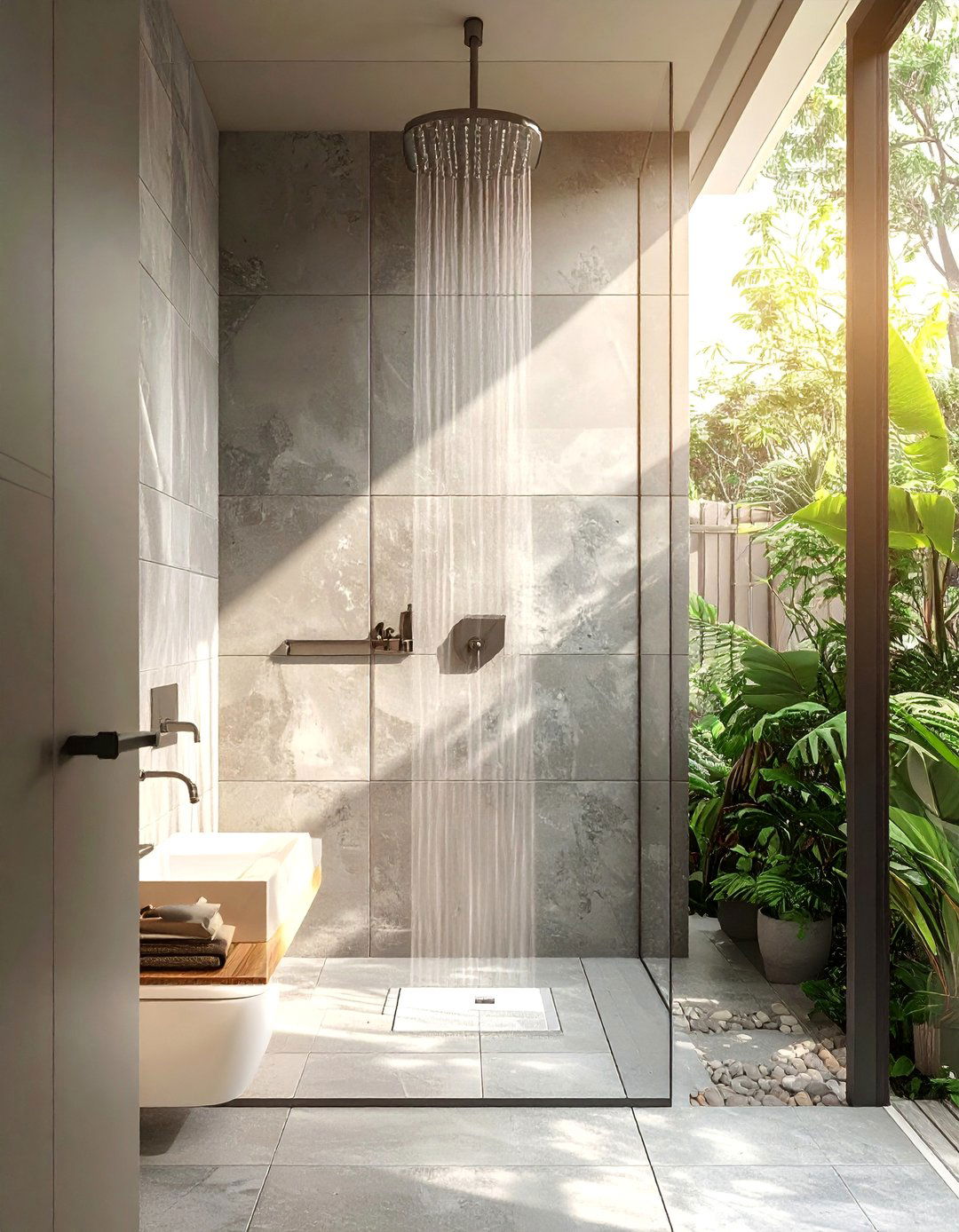 A Wet Room Concept in a Small Ensuite Design - 25 Small Ensuite Design Ideas for Stylish Spaces