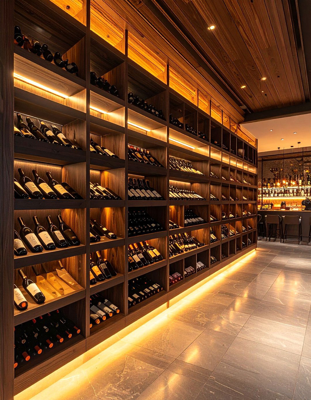Abundant Wine Bottle Displays - 20 Italian Restaurant Decor Ideas for an Authentic Ambiance