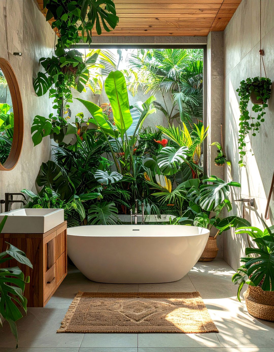 Adding Abundant Greenery and Houseplants - 20 Maximalist Bathroom Design Ideas for Bold Style