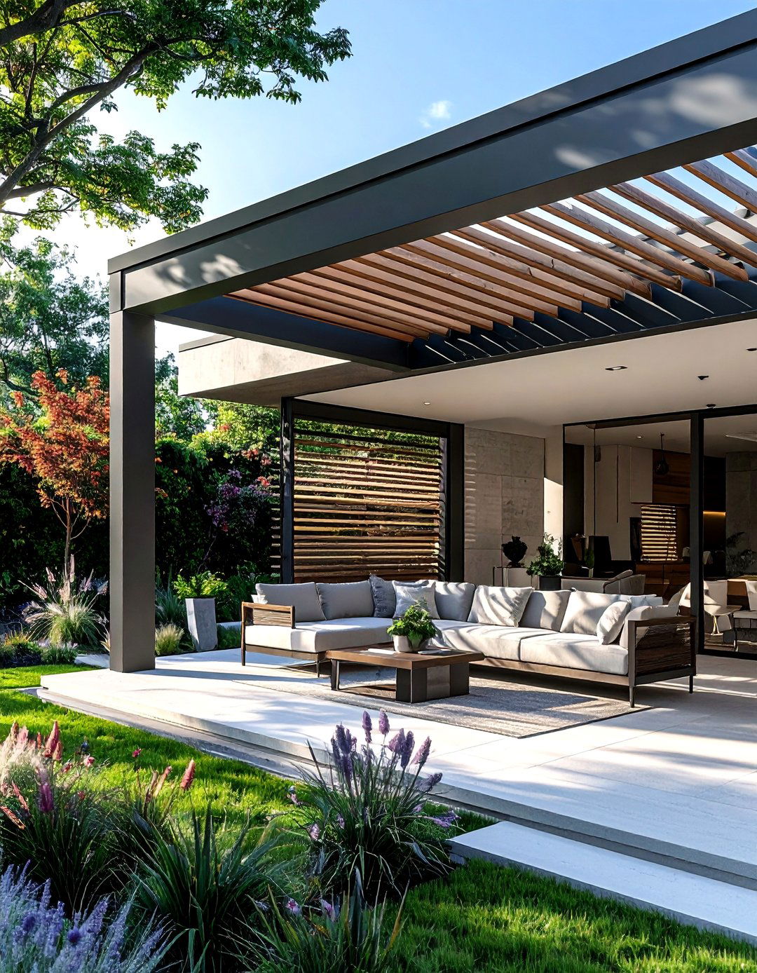 Adjustable Louvered Pergolas for Weather Control - 40 Shade Ideas for Comfortable Outdoor Living Spaces