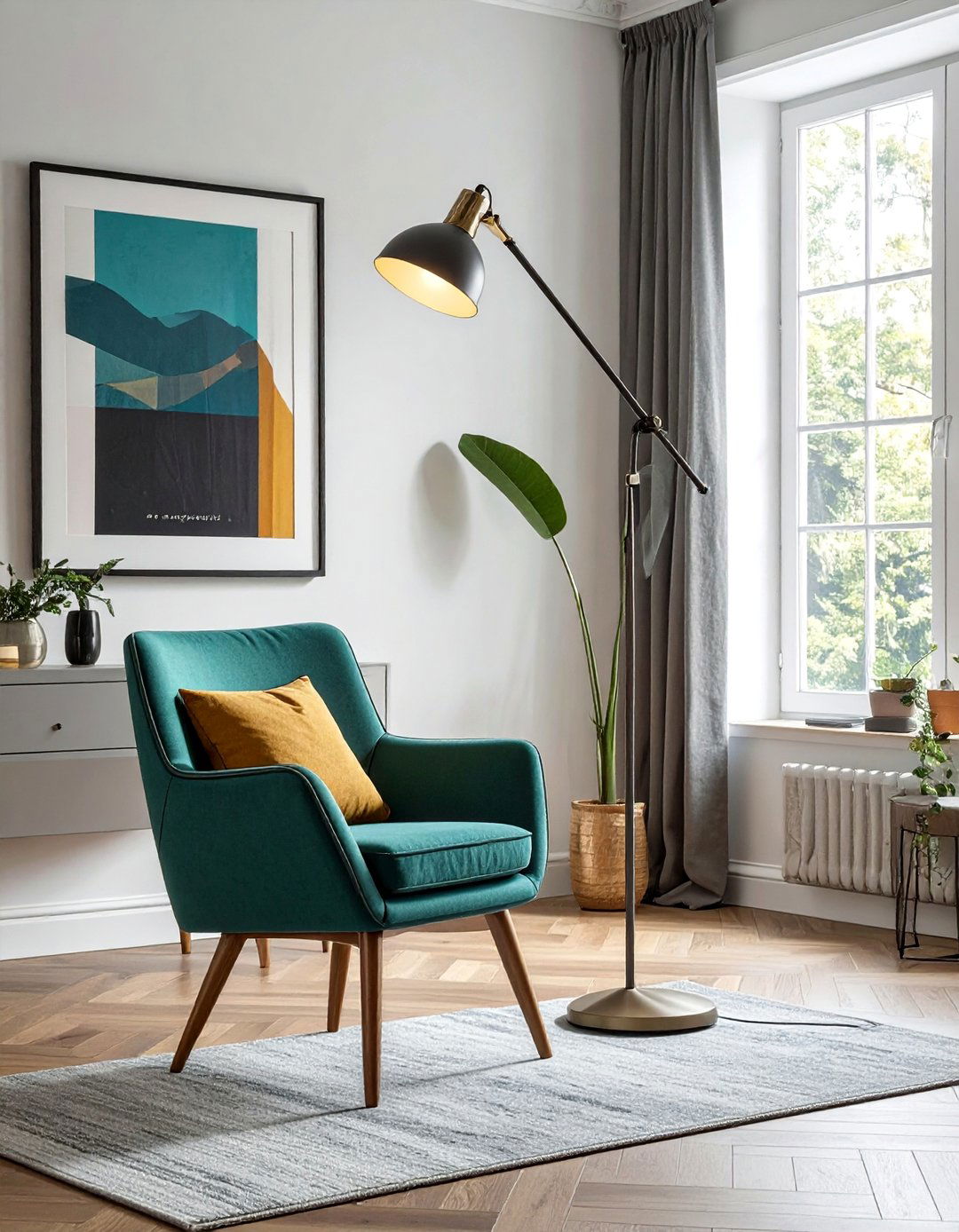 Adjustable Task Floor Lighting - 25 Living Room Floor Lamp Ideas for Stylish Spaces