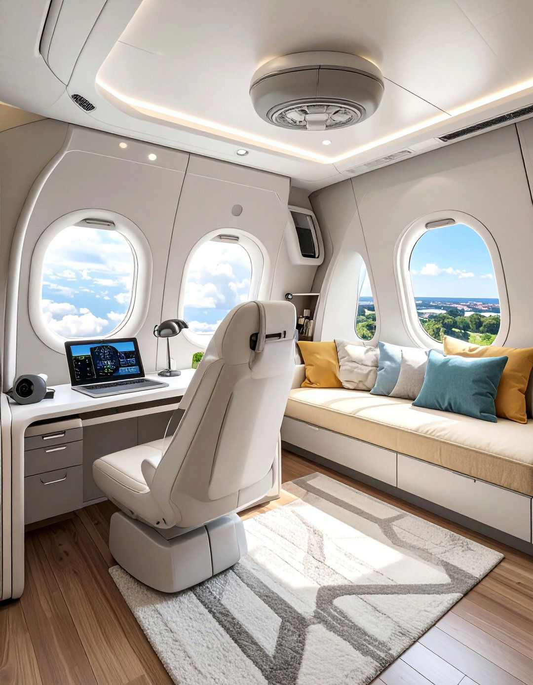 Airplane Cockpit Reading Nook - 20 Airplane Bedroom Decor Ideas for Kids' Rooms