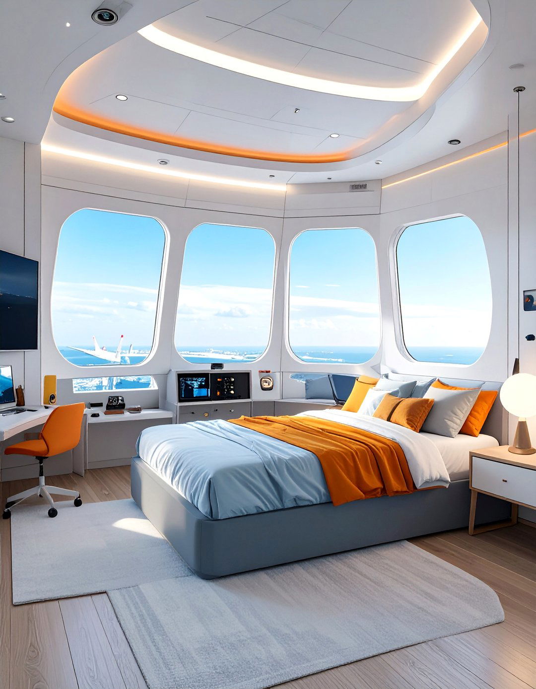 Airport Control Tower Loft Bed - 20 Airplane Bedroom Decor Ideas for Kids' Rooms
