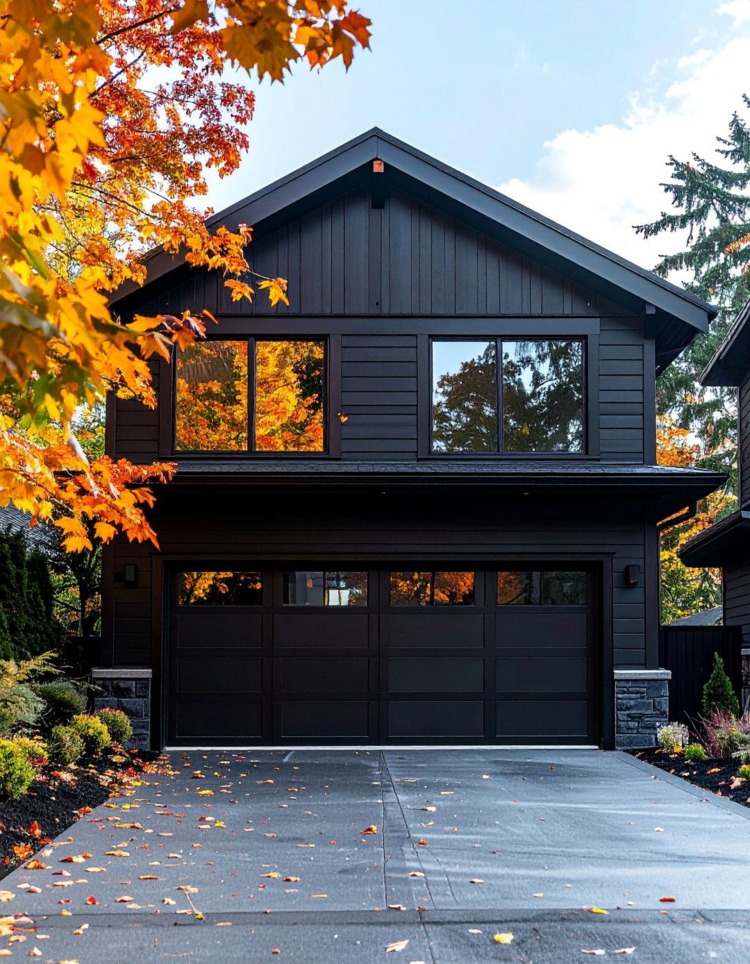 All Black Exterior Garage Design - 25 Black Garage Ideas for a Stylish Utility Space