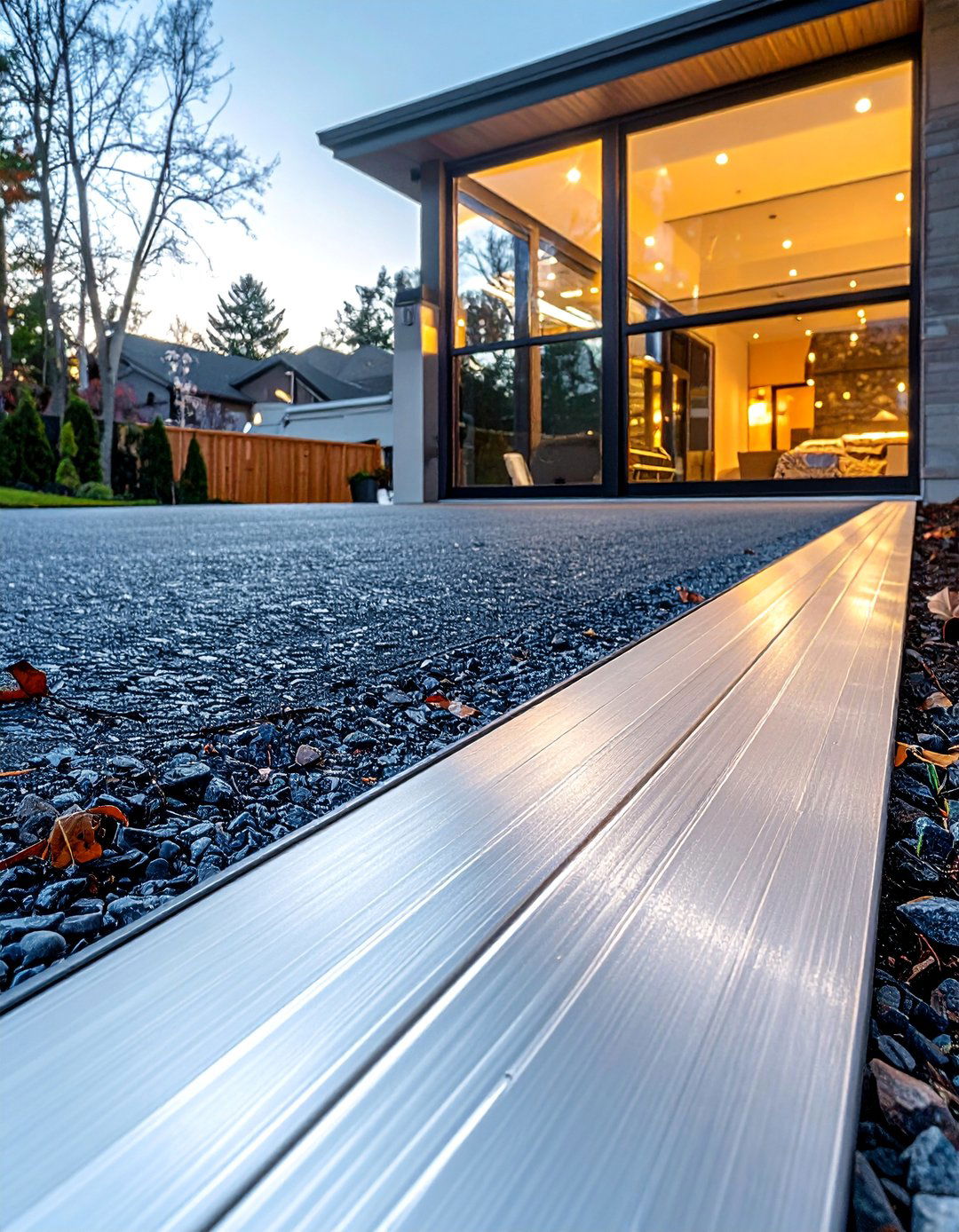 Aluminum Strip Edging - 25 Gravel Driveway Edging Ideas for a Polished Finish