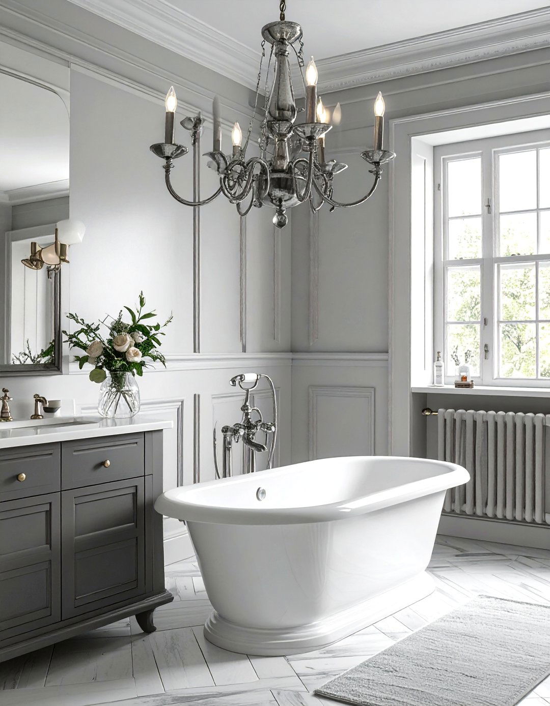 Antique Silver Bathroom Chandelier - 20 Bathroom Chandelier Ideas for a Luxurious Touch