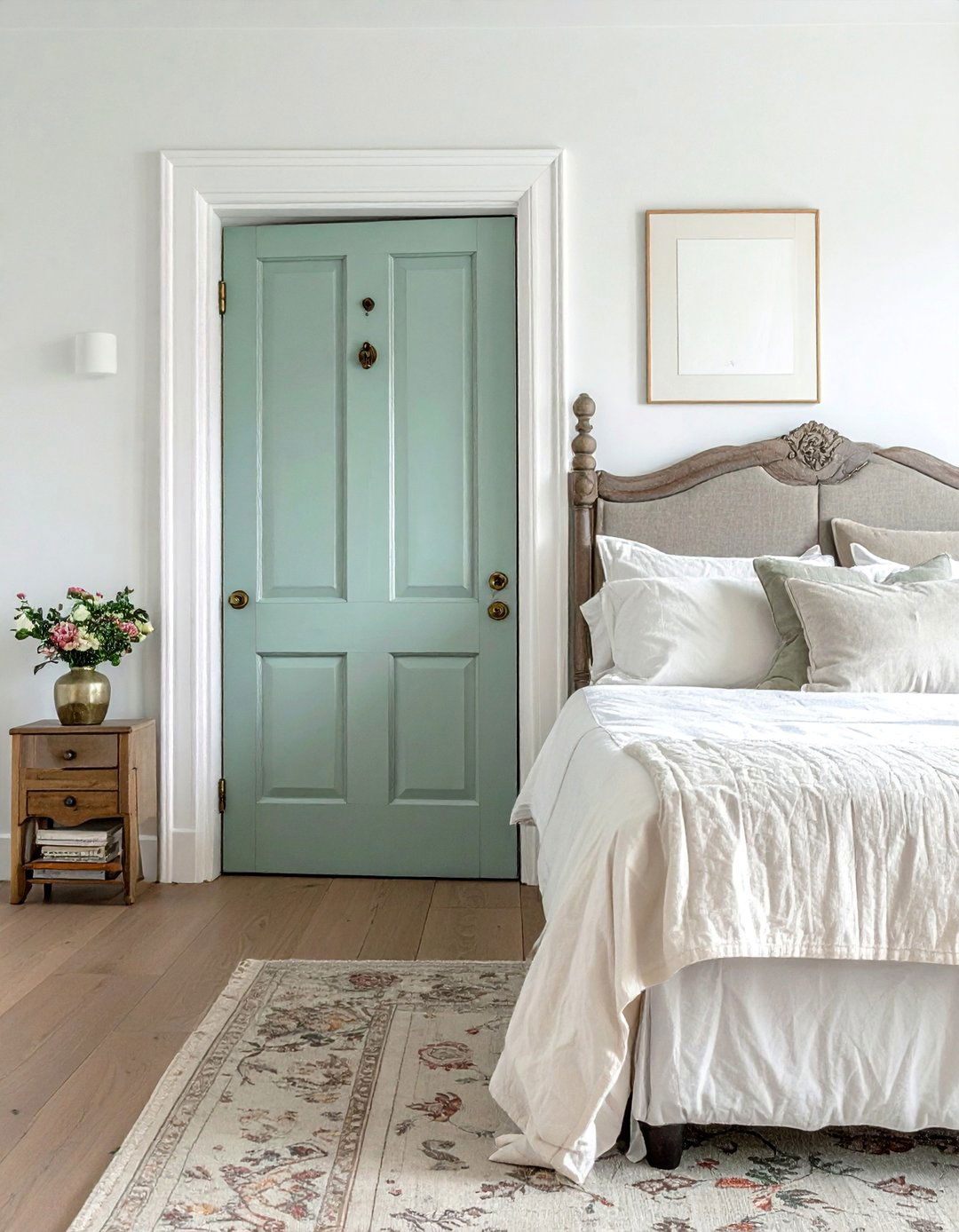Antiqued Hardware Finishing - 25 Bedroom Door Decorating Ideas to Add Personality