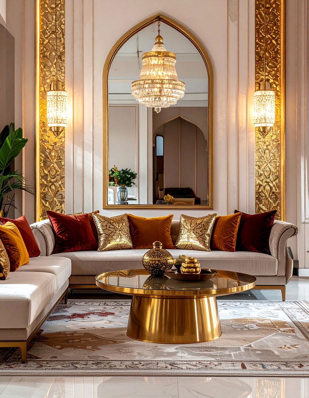 Arabic Interior Design Using Gold and Brass Accents - 20 Arabic Interior Design Ideas for a Luxurious Home