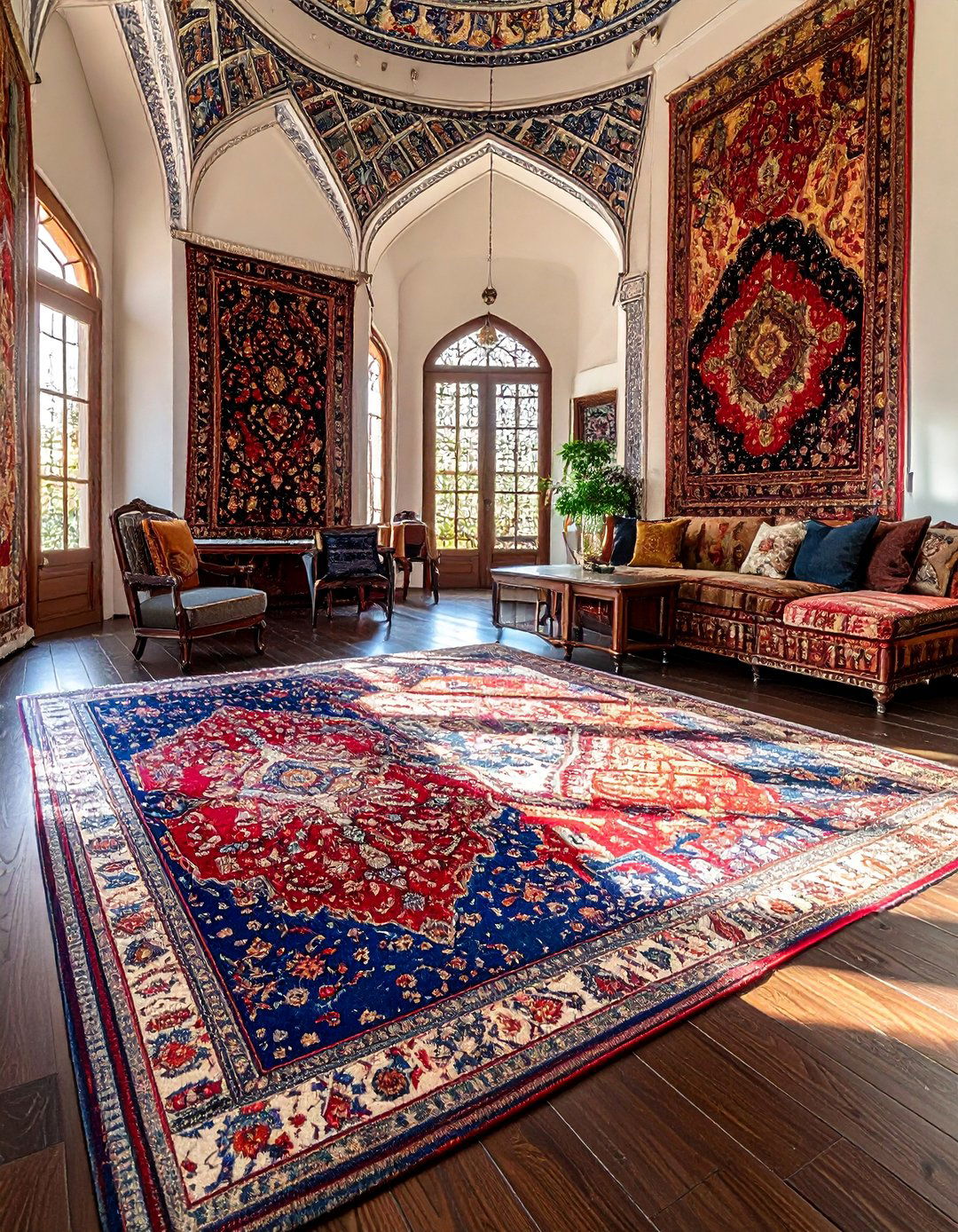 Arabic Interior Design with Layered Persian Rugs - 20 Arabic Interior Design Ideas for a Luxurious Home