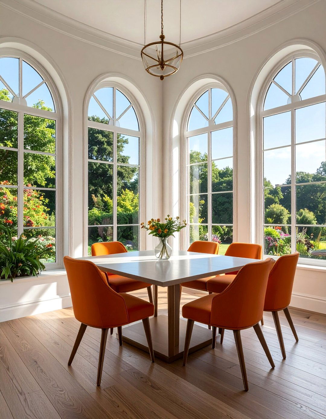 Arched Bay Windows for Breakfast Room Charm - 30 Arch Window Design Ideas for Elegant Home Interiors