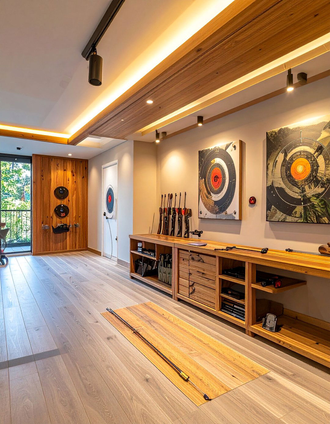 Archery Focused Bow Room - 25 Hunting Room Ideas for the Ultimate Sportsman's Retreat