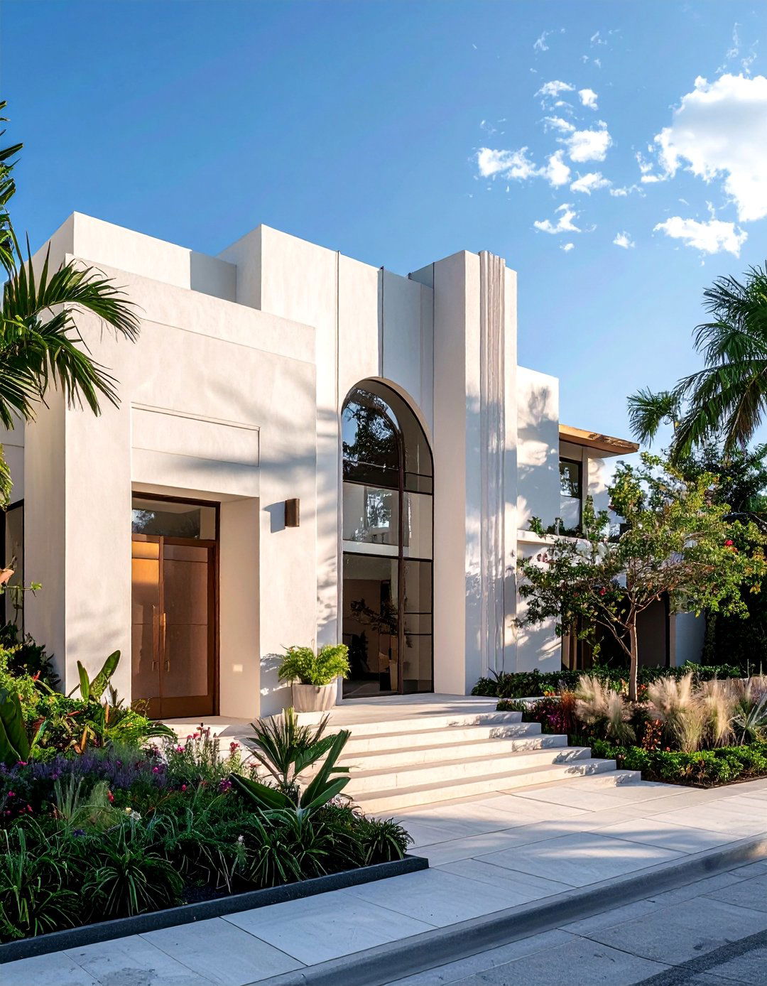 Art Deco Exterior with Geometric Patterns and Sleek Lines - 20 Aesthetic House Exterior Ideas to Boost Curb Appeal