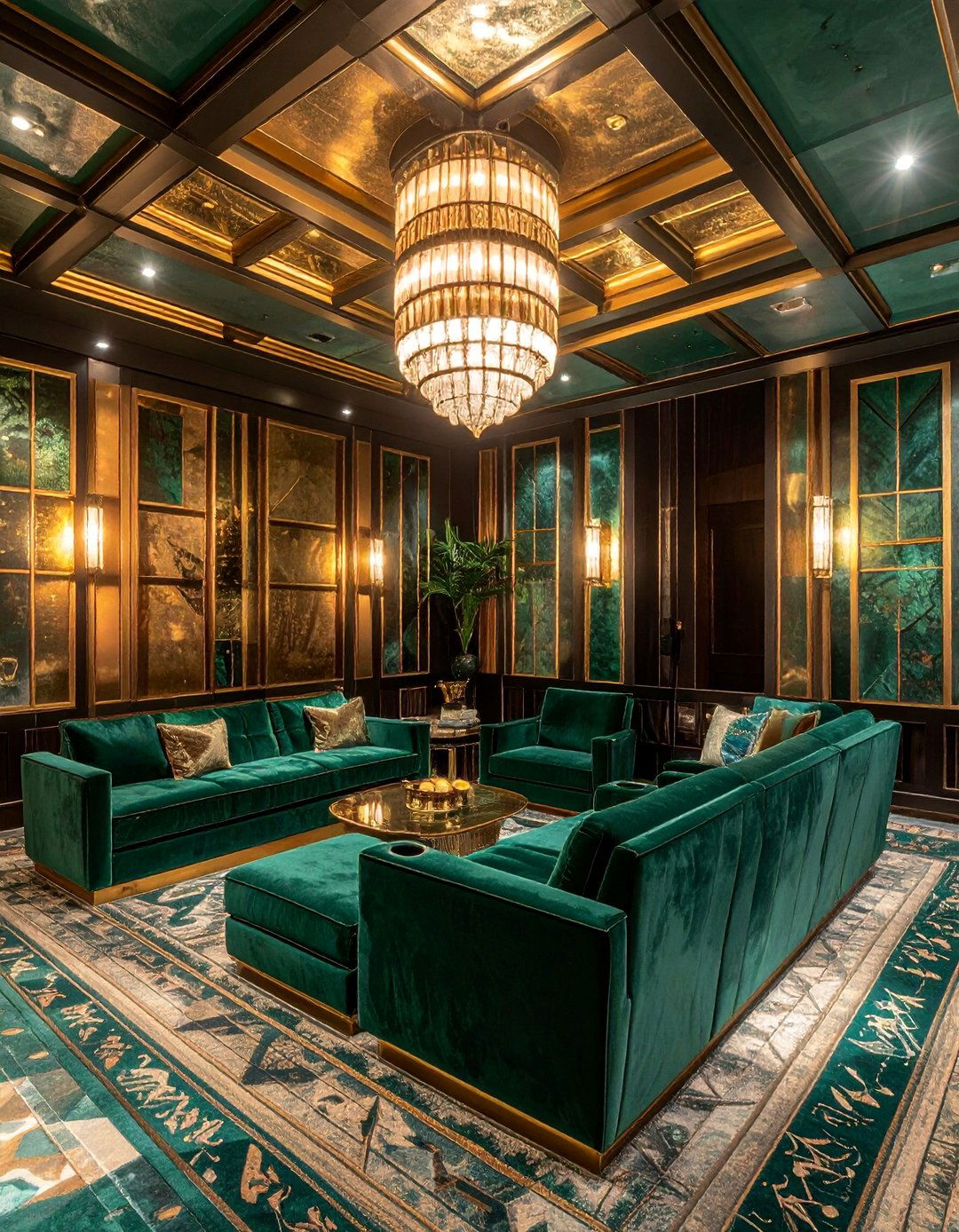 Art Deco Vintage Theater - 25 Basement Home Theater Ideas for Movie Nights
