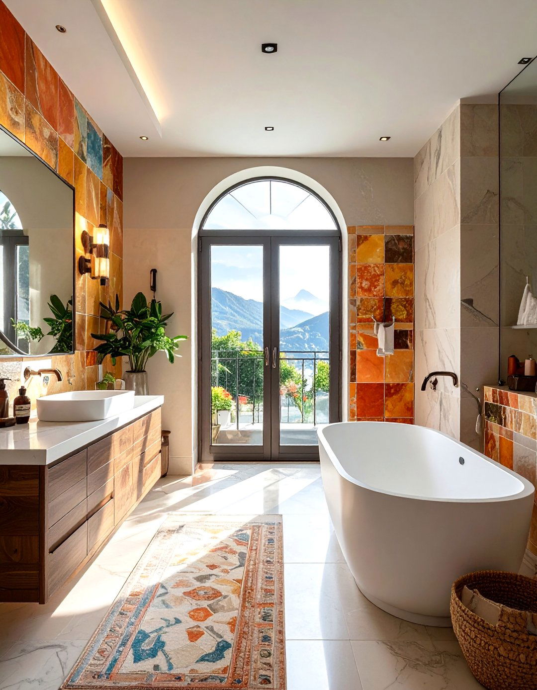 Artistic Tile Installations - 40 Elegant Primary Bathroom Ideas for a Luxurious Space