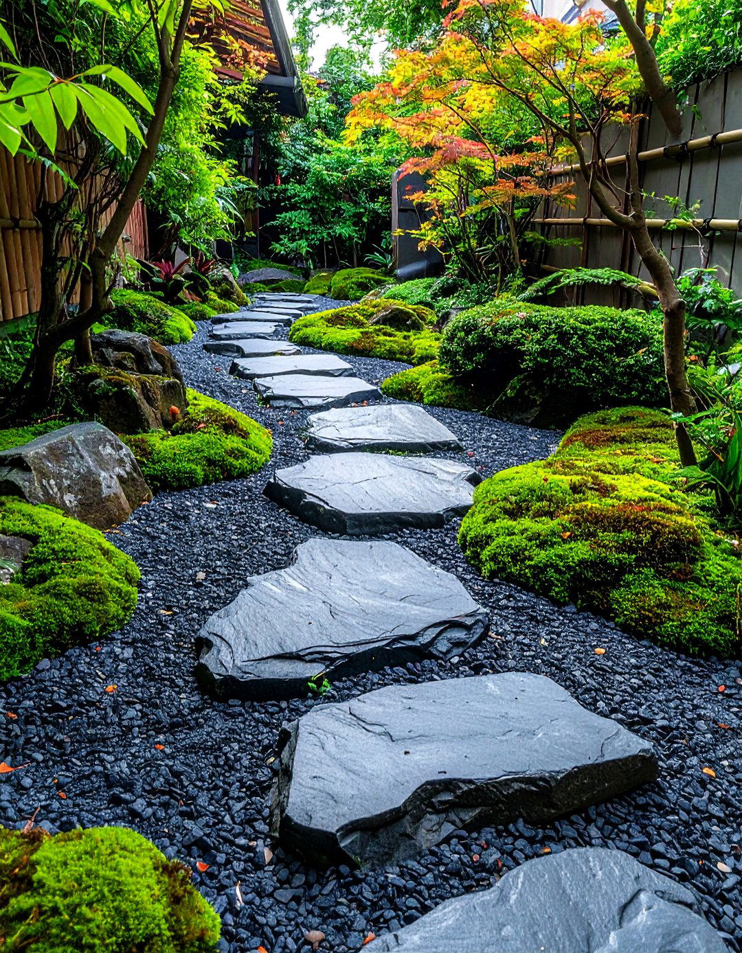 Asymmetrical Stepping Stone Path - 20 Small Zen Garden Ideas for a Peaceful Outdoor Retreat