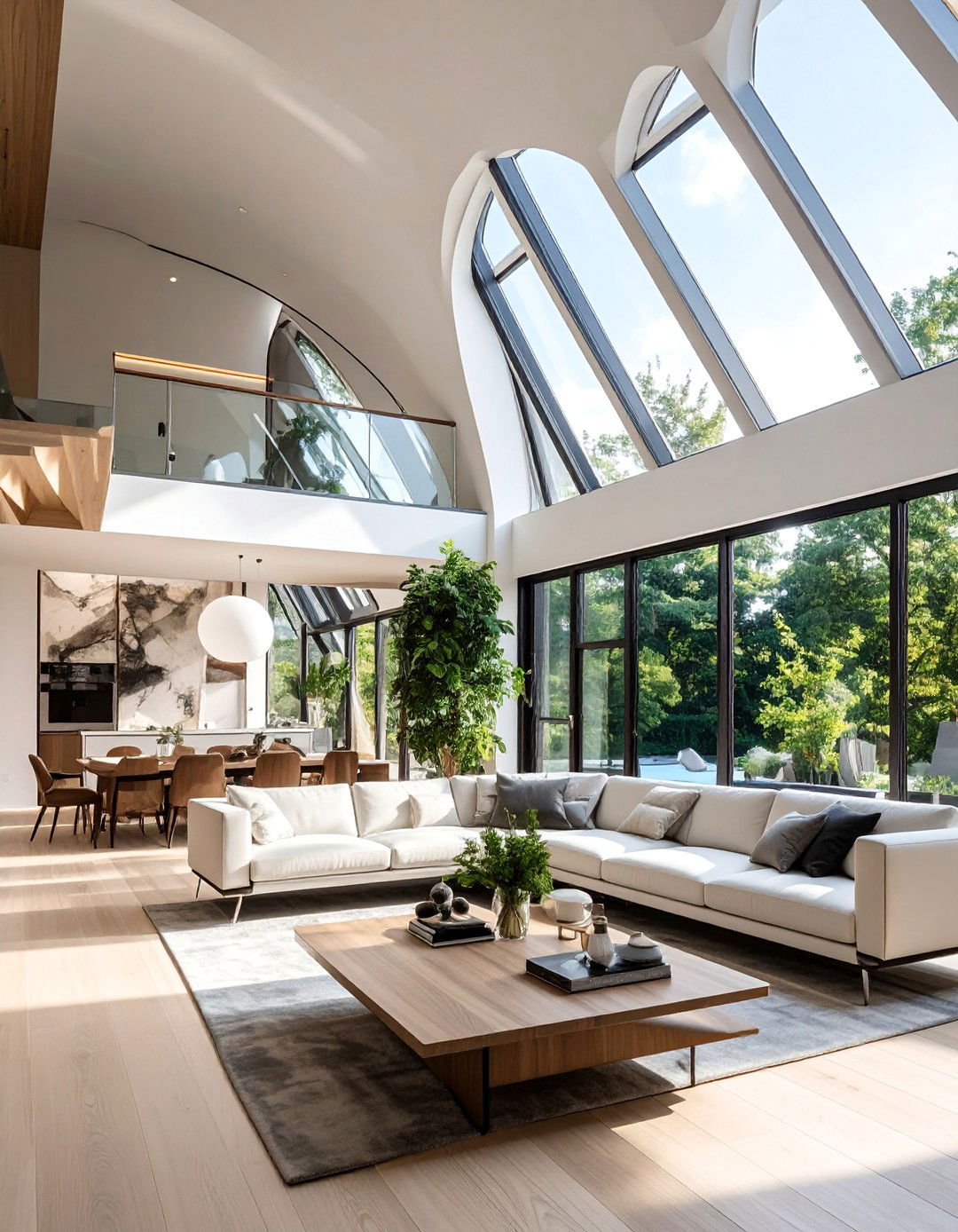 Asymmetrical Vaulted Ceiling Design - 40 Vaulted Ceiling Ideas for a Spacious Look