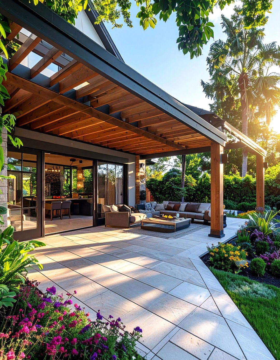 Attached Pergola Extending Home Architecture - 40 Patio With a Pergola Ideas for Outdoor Living Spaces