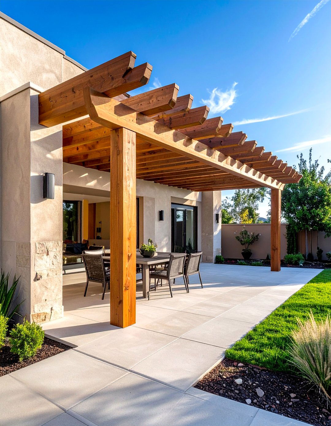 Attached Pergolas for Seamless Integration - 40 Shade Ideas for Comfortable Outdoor Living Spaces