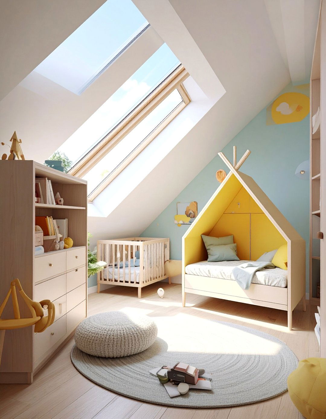 Attic Nursery Design - 25 Adorable Twin Nursery Ideas for Your Babies
