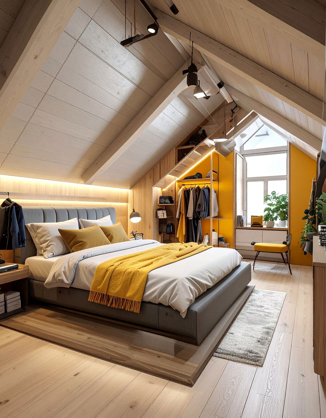 Attic Space Conversion - 30 Open Closet Ideas for a Modern Wardrobe
