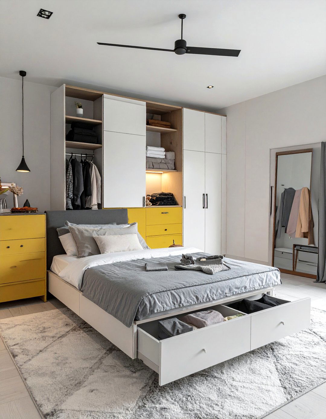 Bachelor Room with Ample Storage Solutions - 25 Bachelor Room Ideas for Modern Single Men