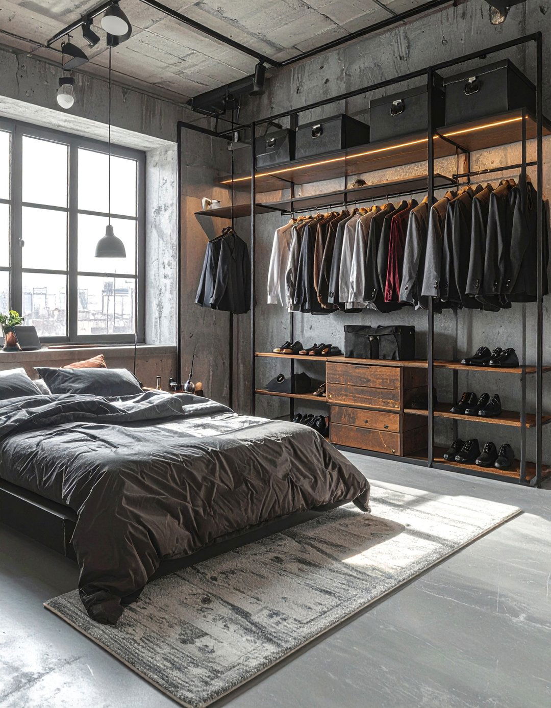 Bachelor Room with an Exposed Wardrobe - 25 Bachelor Room Ideas for Modern Single Men