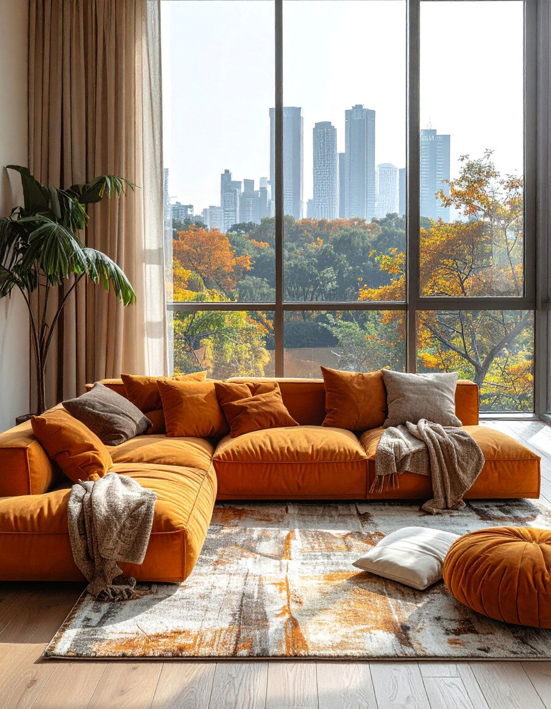 Backless Sofa for Unobstructed Window Views - 20 Couch in Front of Window Ideas for Bright Spaces
