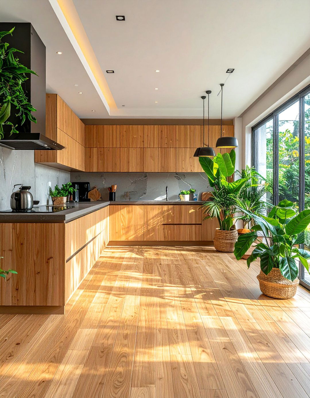 Bamboo Floors for an Eco Friendly Kitchen - 15 Kitchens With Wood Floors for a Warm and Inviting Look