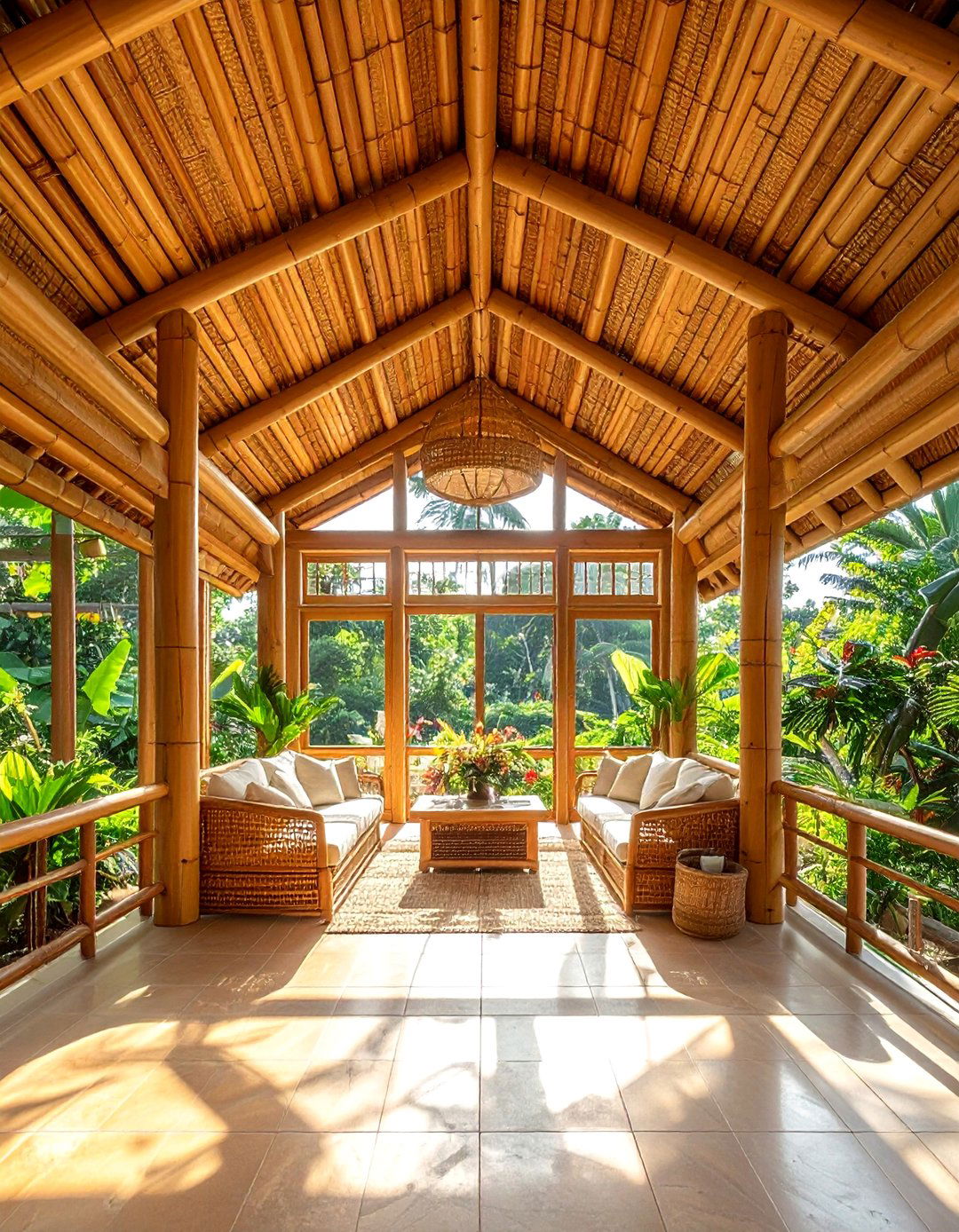 Bamboo Sunroom Ceilings - 20 Sunroom Ceiling Ideas to Elevate Your Indoor-Outdoor Space