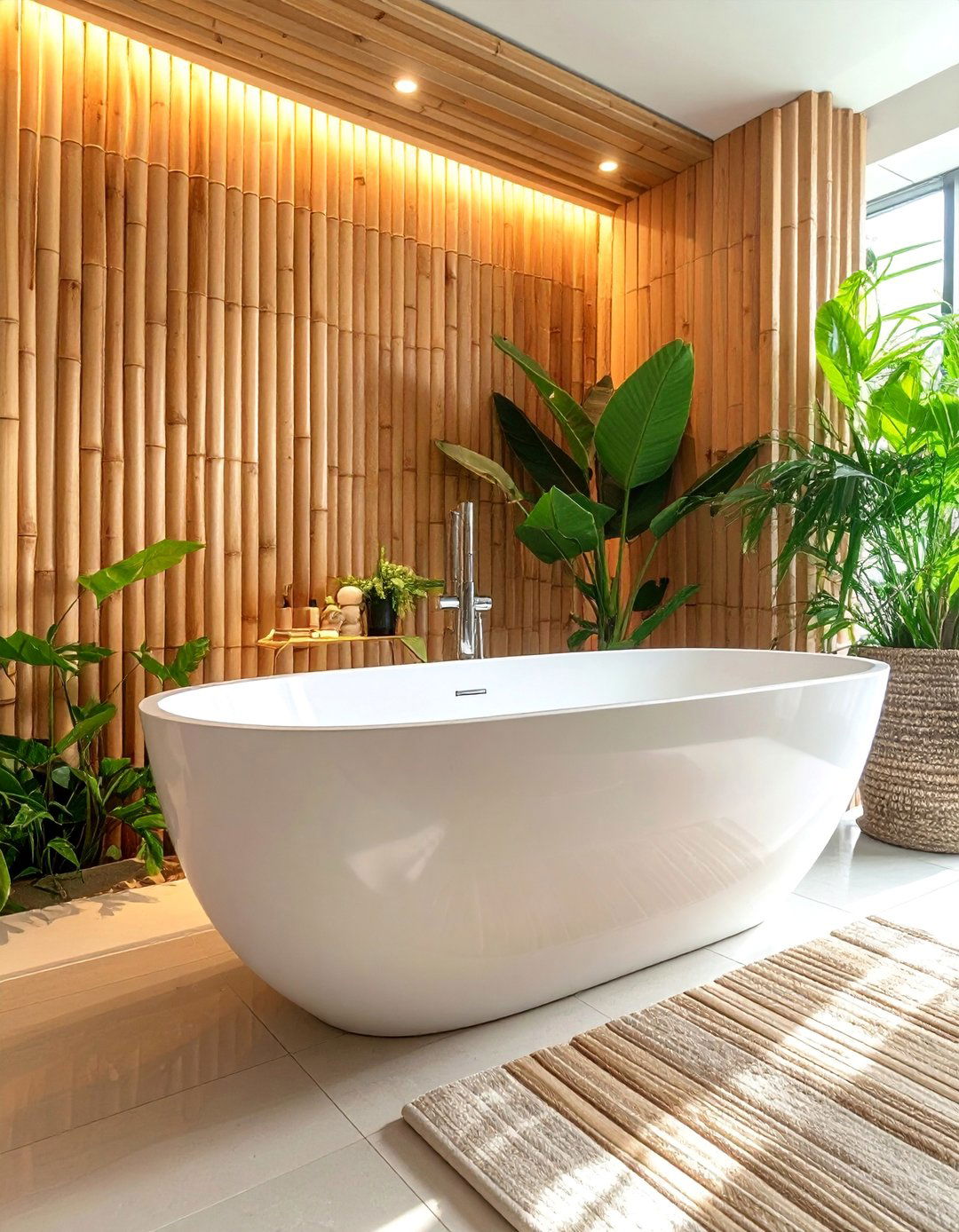 Bamboo Wood Slat Accent Wall - 40 Wood Slat Accent Wall Ideas for Your Home