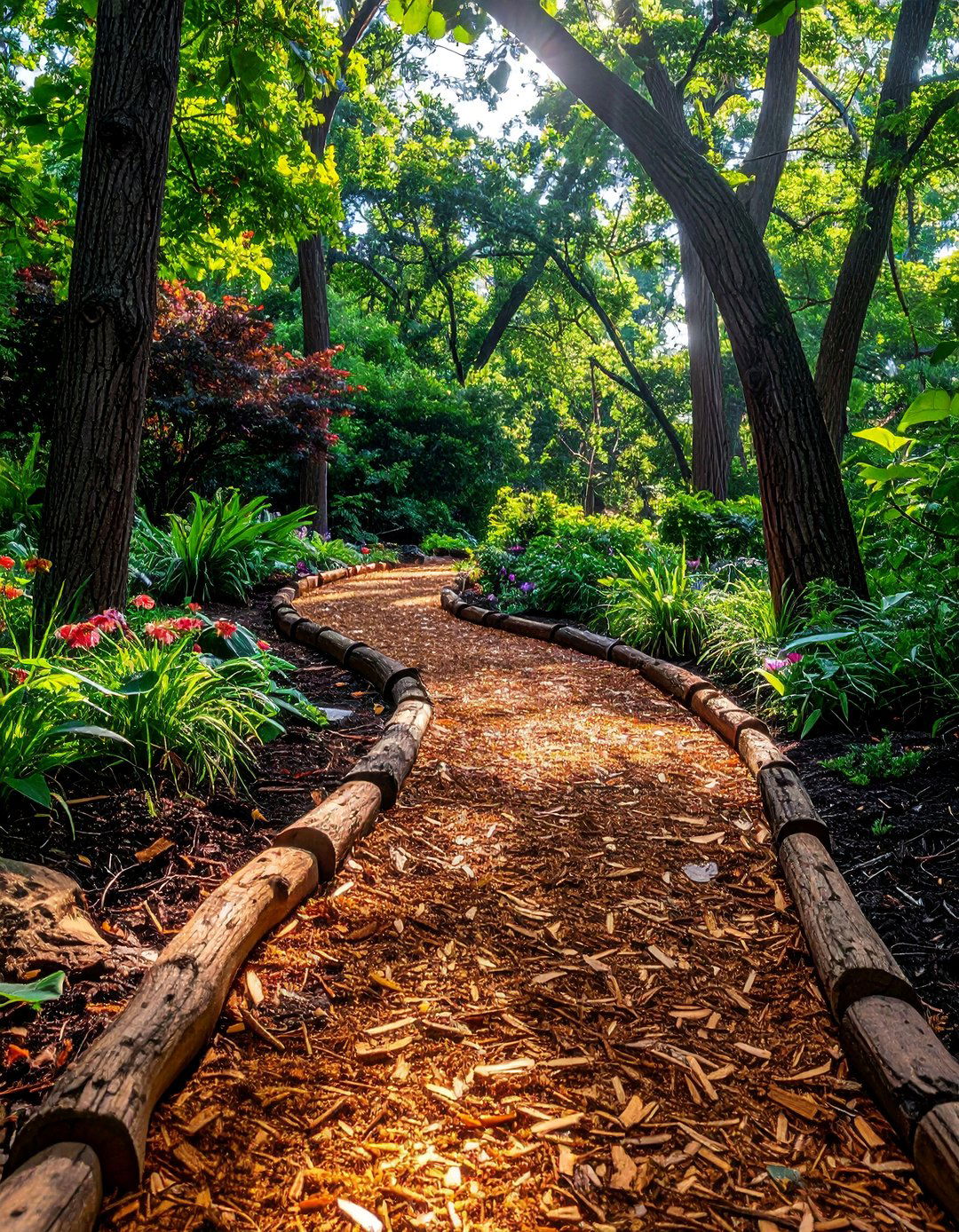 Bark Mulch Meandering Trail - 20 Woodland Garden Path Ideas for a Natural and Serene Look