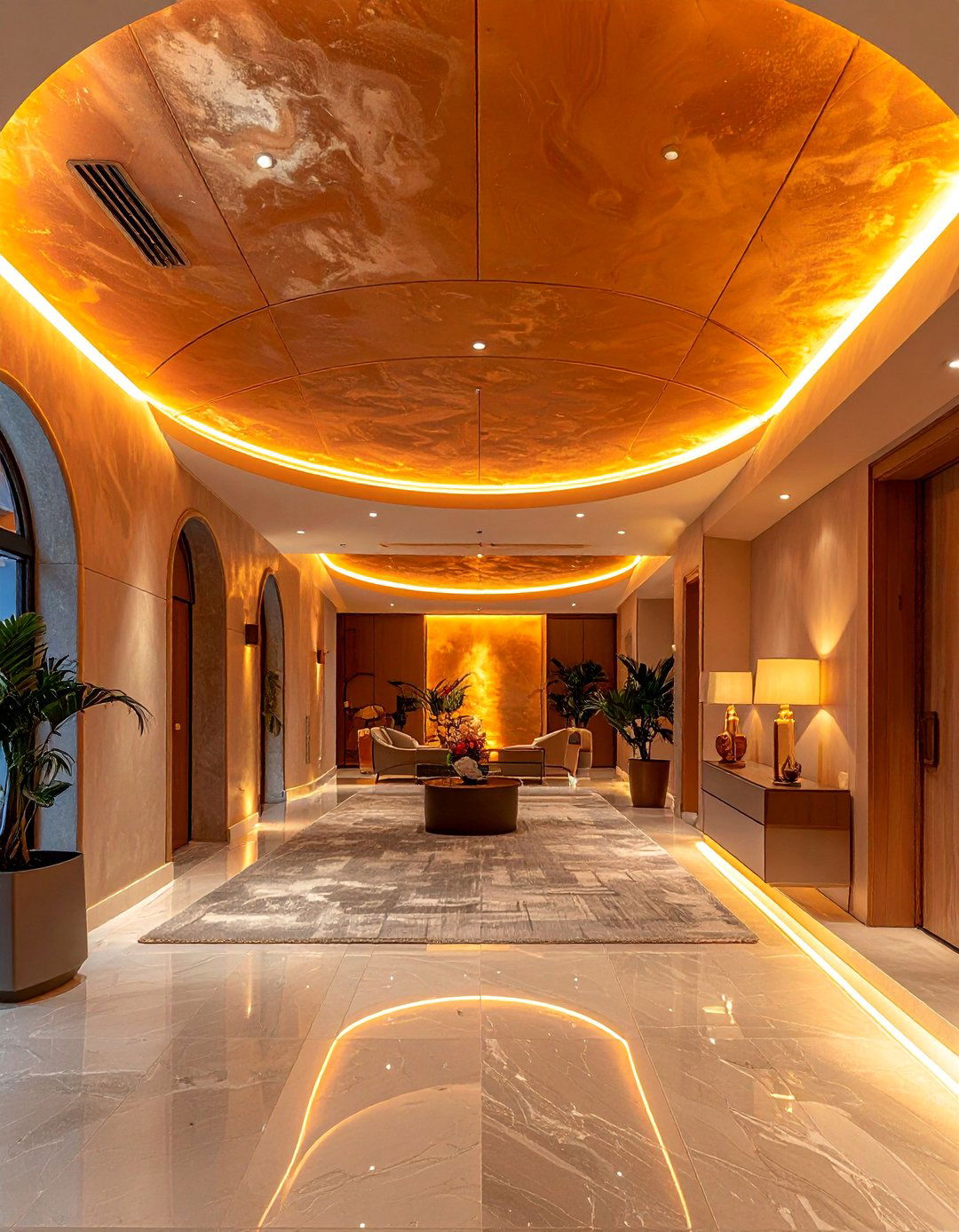 Barrel Ceiling with Cove Lighting Drama - 20 Barrel Ceiling Ideas for a Unique Architectural Feature