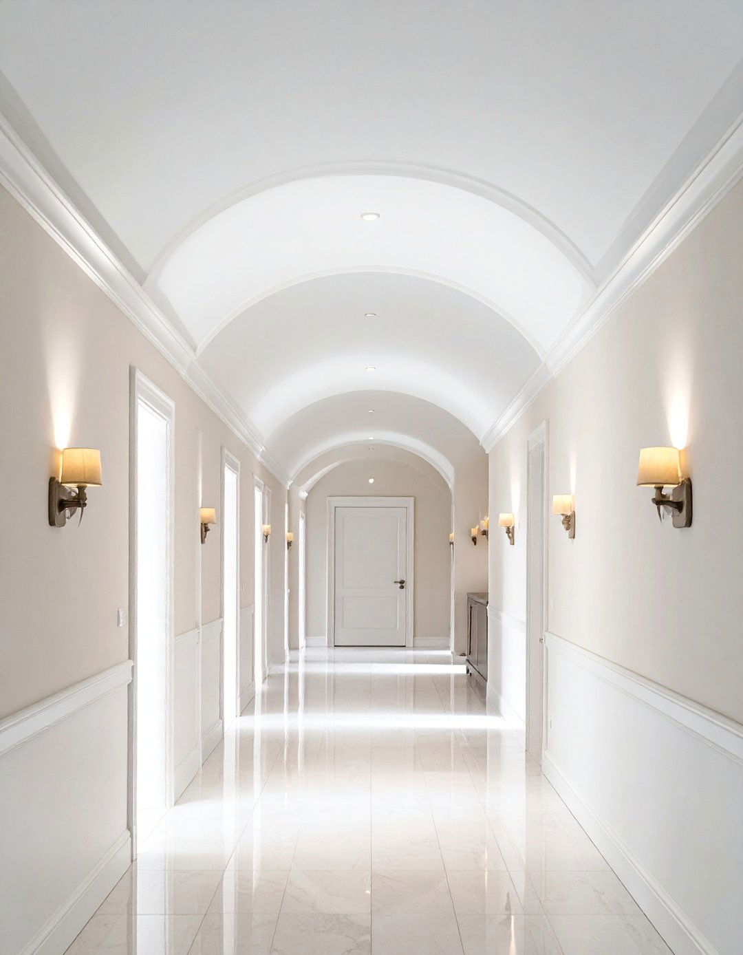 Barrel Vaulted Ceiling in a Hallway - 40 Vaulted Ceiling Ideas for a Spacious Look