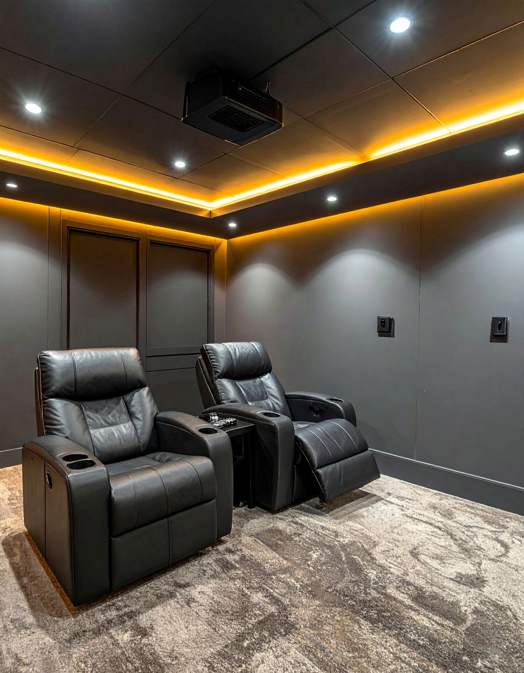Basement Corner Theater - 40 Small Home Theater Ideas for Movie Nights