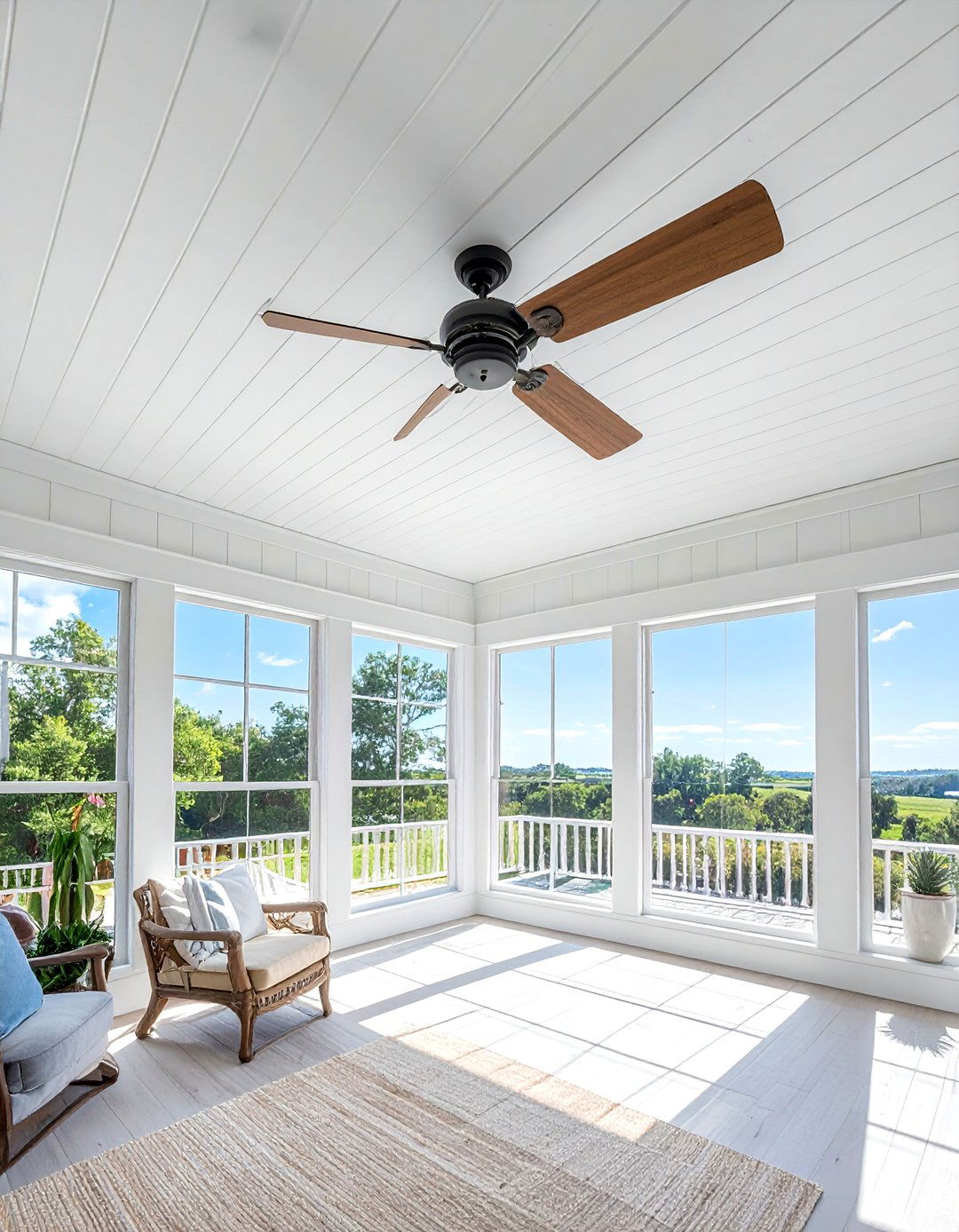 Beadboard Sunroom Ceilings - 20 Sunroom Ceiling Ideas to Elevate Your Indoor-Outdoor Space