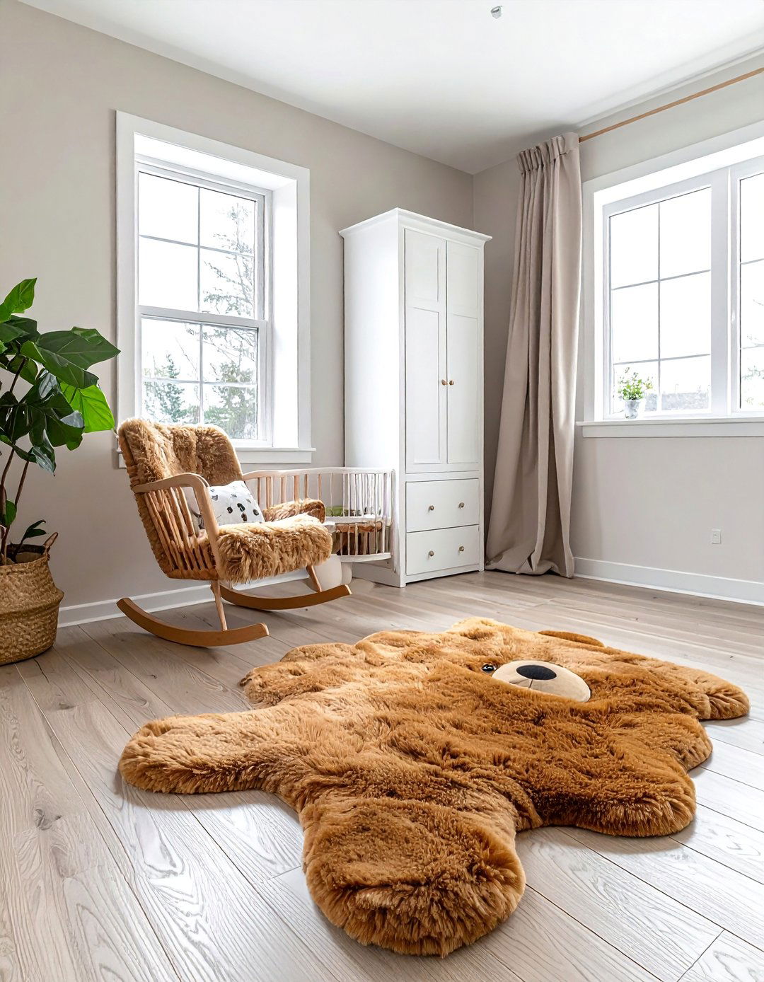 Bear Shaped Rug Woodland Nursery - 25 Woodland Nursery Ideas for a Cozy Baby Room